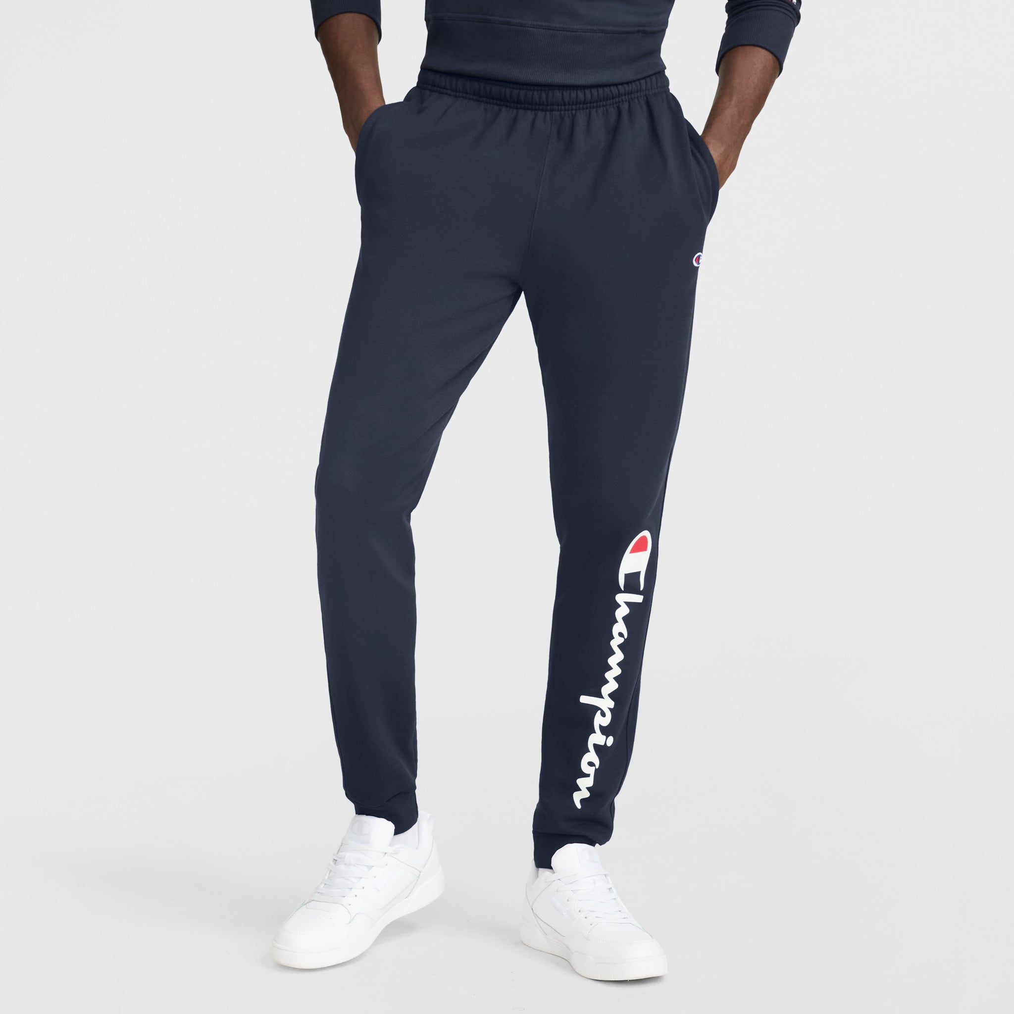 Men's Cotton Blend Joggers with Adjustable Waist & Side Pockets | Champion