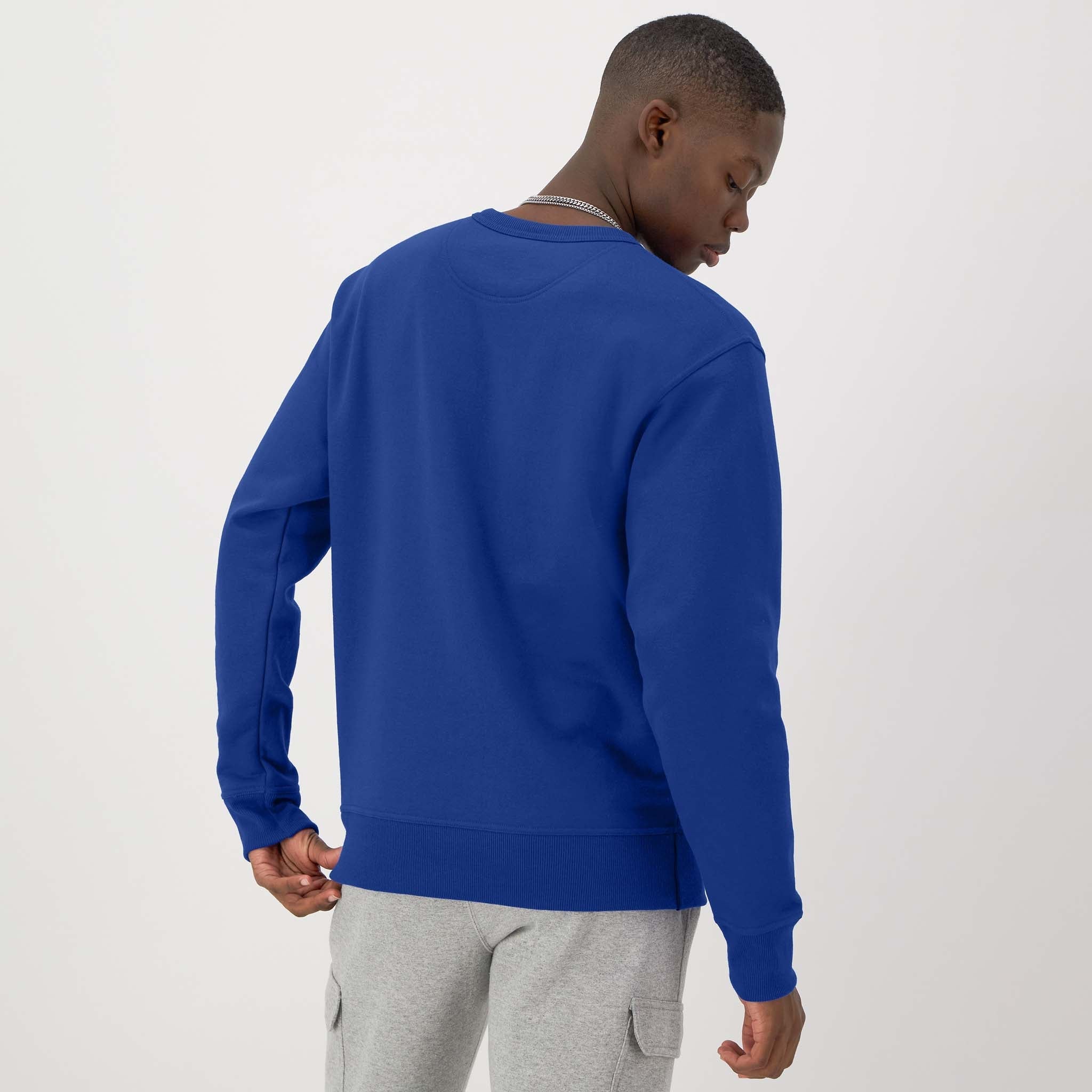 Men's Powerblend Fleece Crewneck Sweatshirt with C Logo | Champion