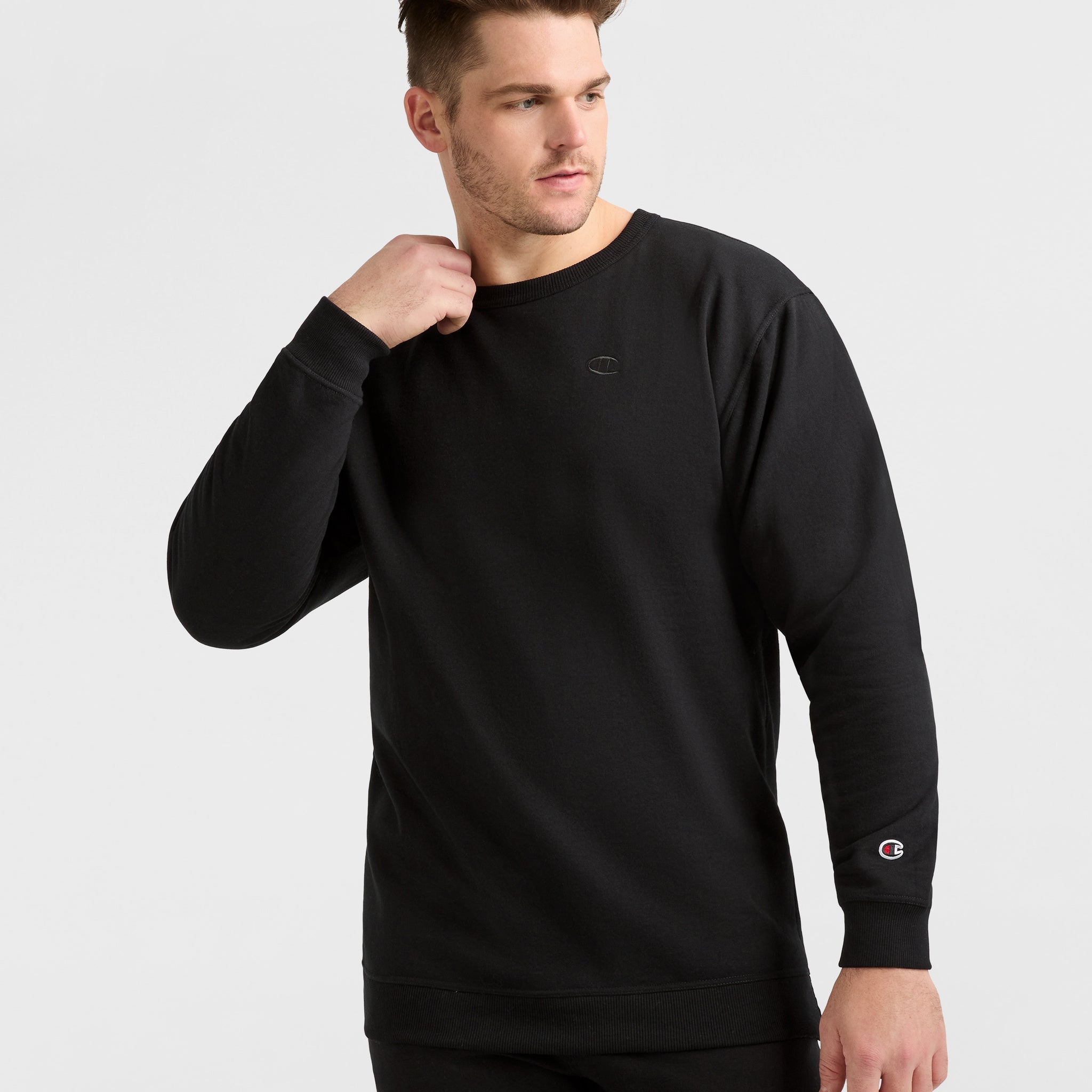 Men's Big & Tall Powerblend Crewneck Sweatshirt with C Logo | Champion