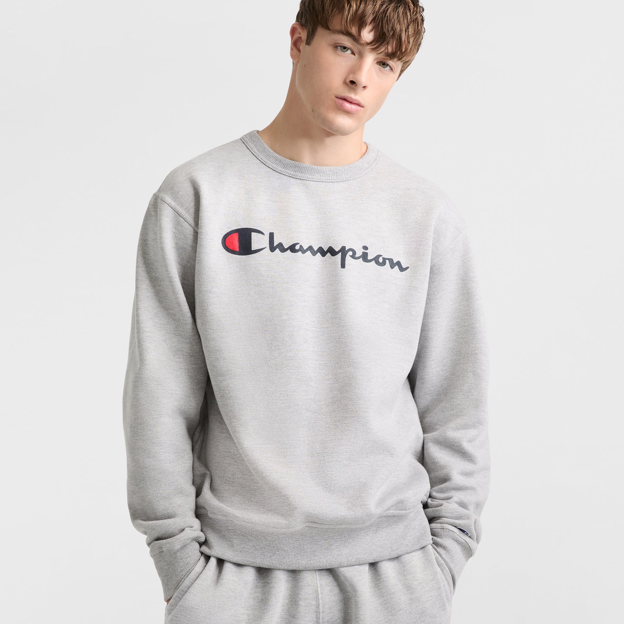 Powerblend Fleece Crewneck Sweatshirt with Classic Script Logo | Champion