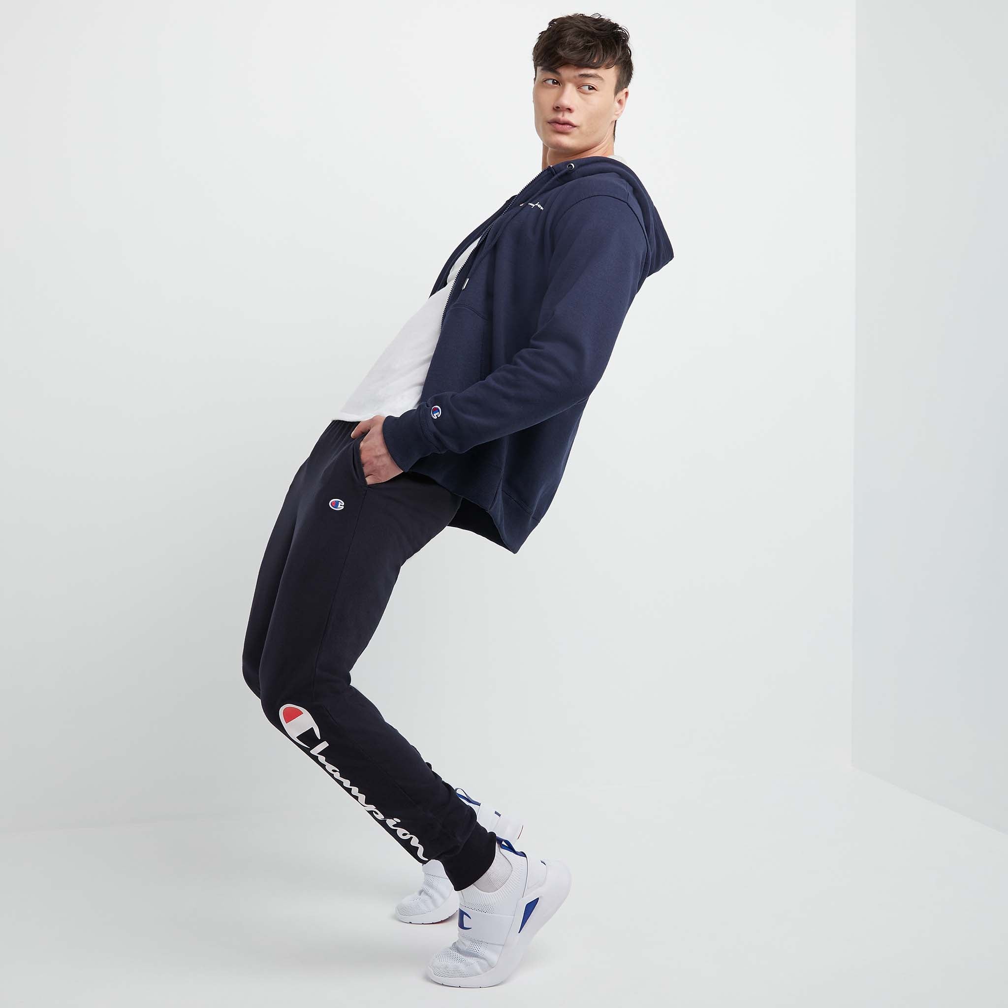 Lightweight Men's Lounge Joggers with Script Logo | Comfort Fit