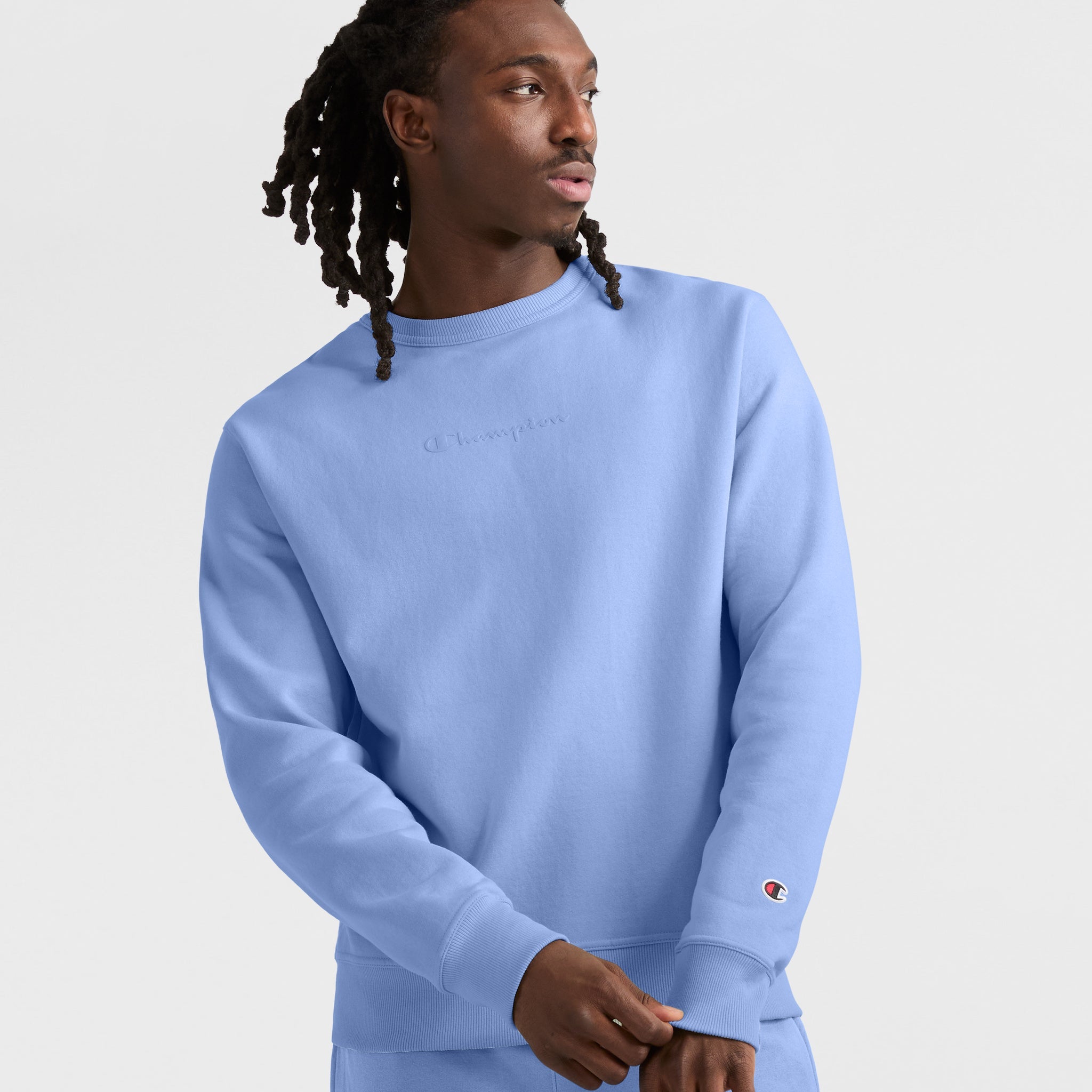 Powerblend Fleece Crewneck Sweatshirt for Men | Tonal Logo