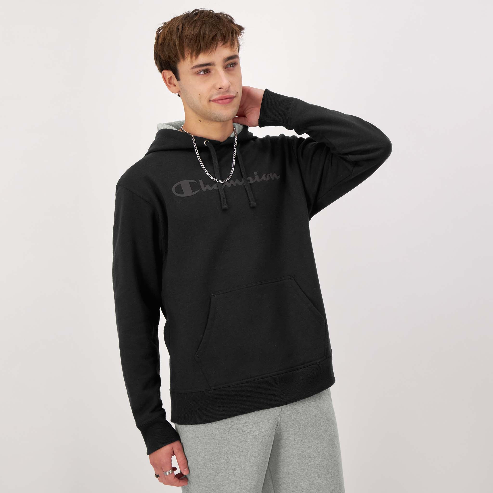 Powerblend Fleece Hoodie for Men with Tonal Logo | Soft & Durable