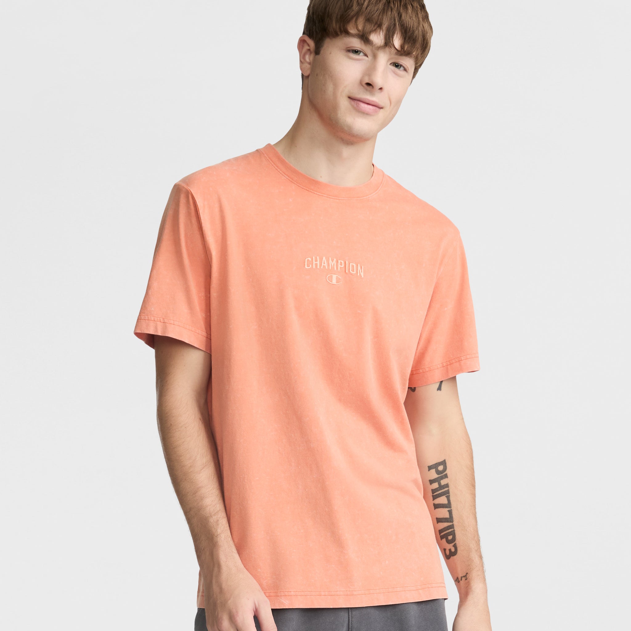 Vintage Wash Men's T-Shirt with Ribbed Collar | Champion
