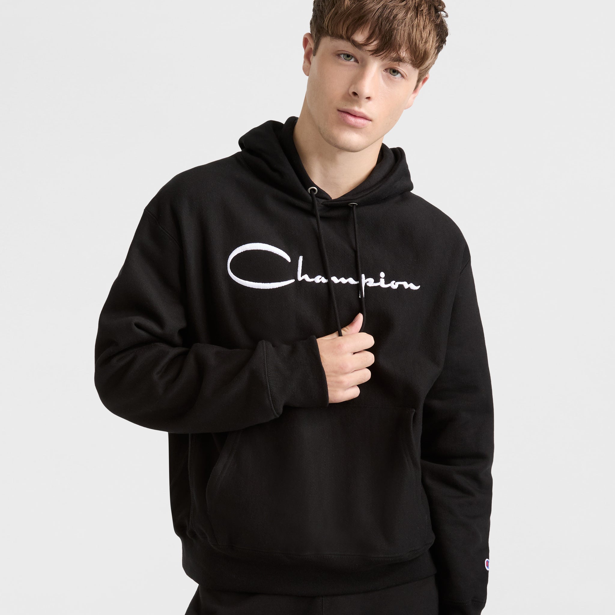 Champion Reverse Weave Hoodie with Vintage Logo | Heavyweight Fleece