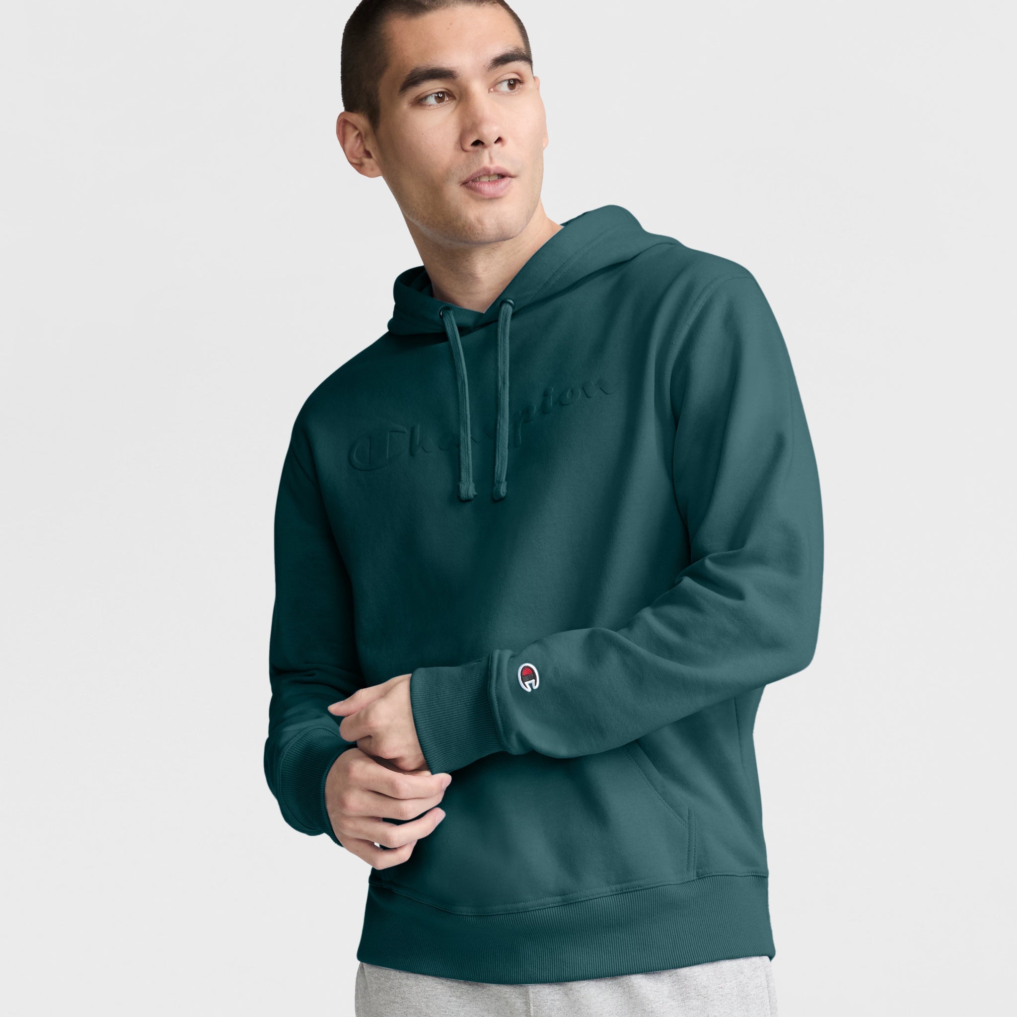 Powerblend Fleece Hoodie for Men with Tonal Logo | Soft & Durable