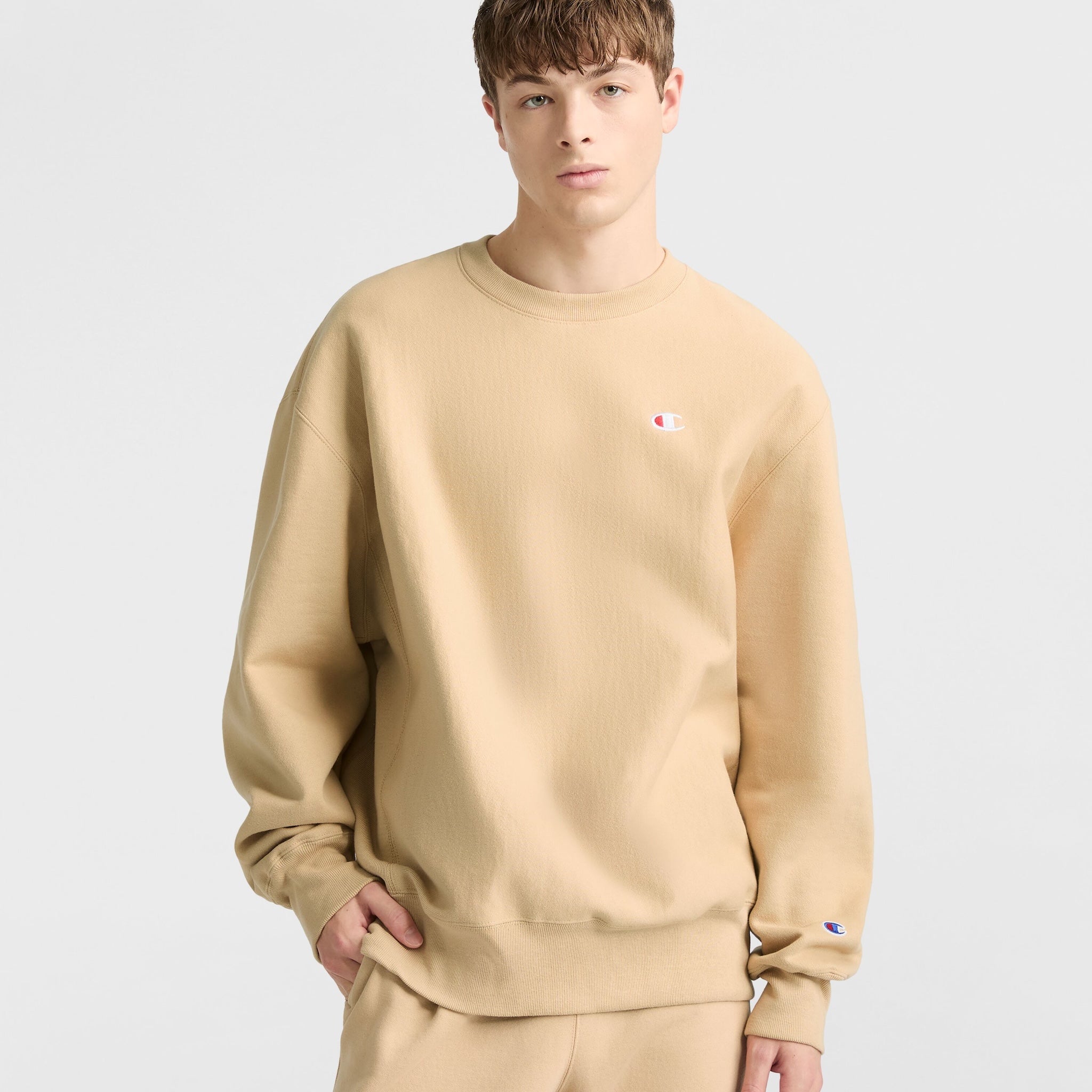 Reverse Weave Crewneck Sweatshirt with C Logo | Heavyweight & Durable