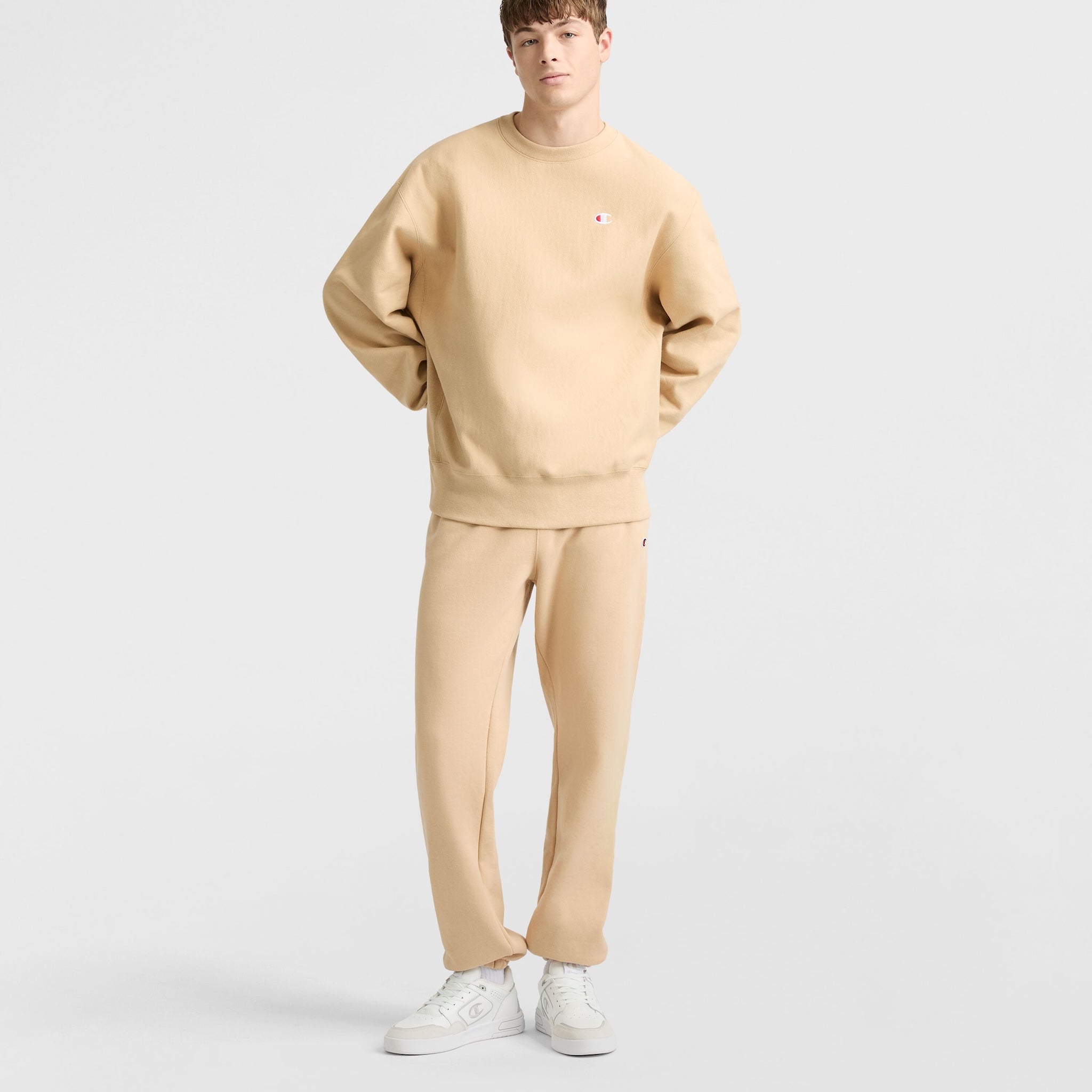 Reverse Weave Crewneck Sweatshirt with C Logo | Heavyweight & Durable