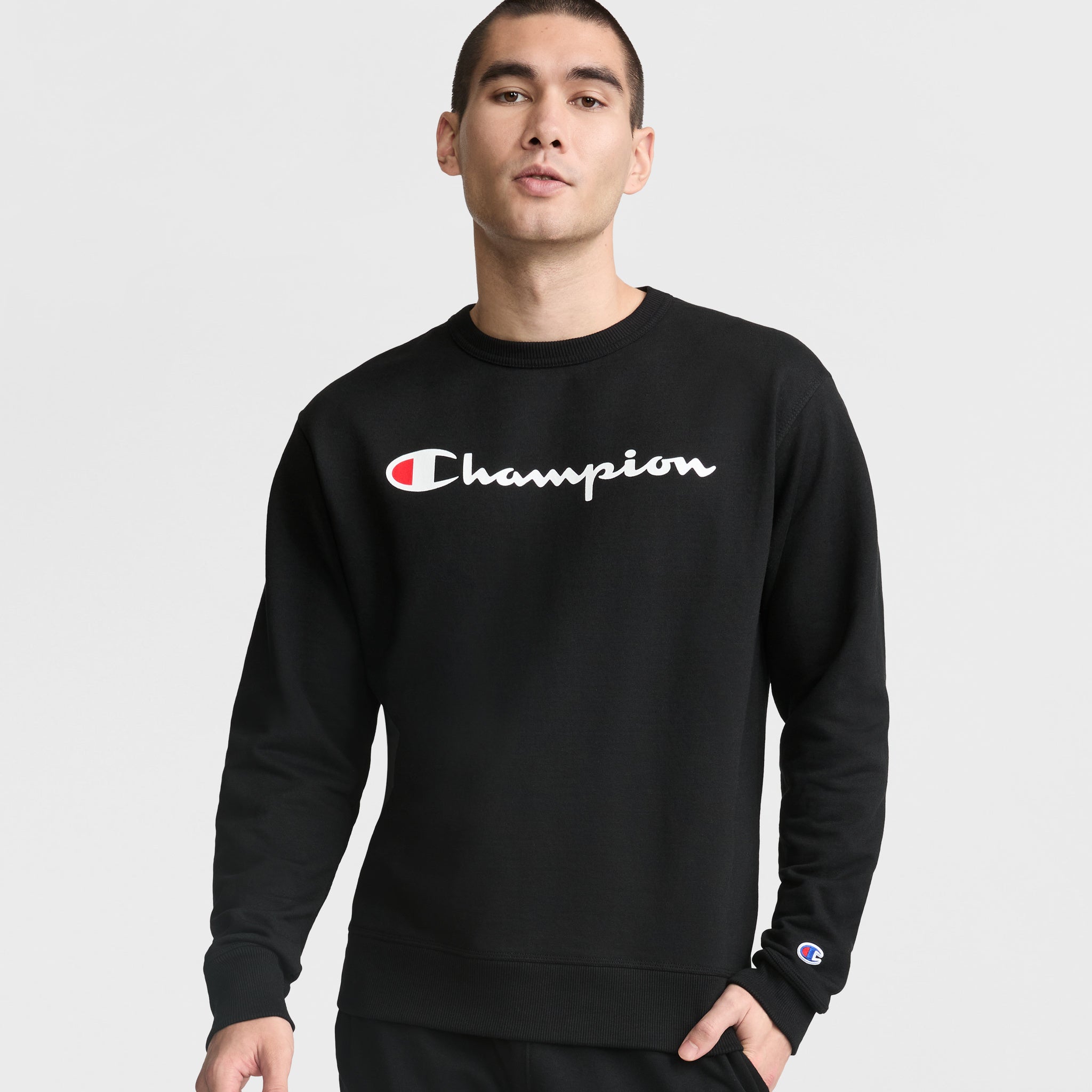 Powerblend Fleece Crewneck Sweatshirt with Classic Script Logo | Champion