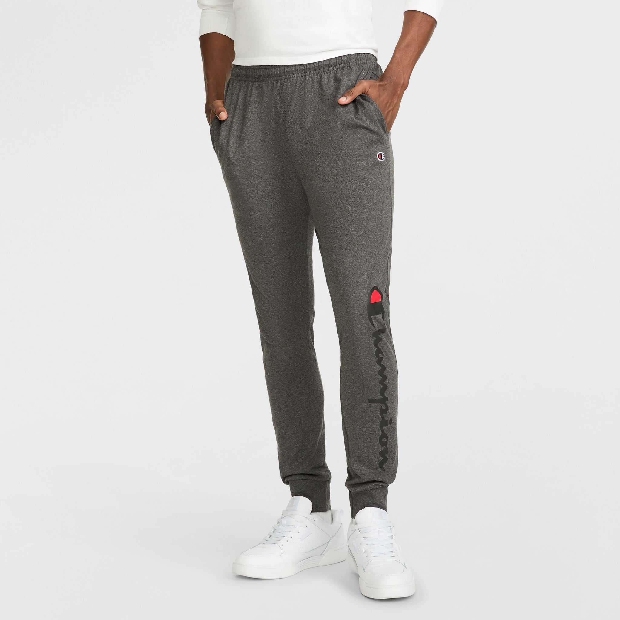 Lightweight Men's Lounge Joggers with Script Logo | Comfort Fit