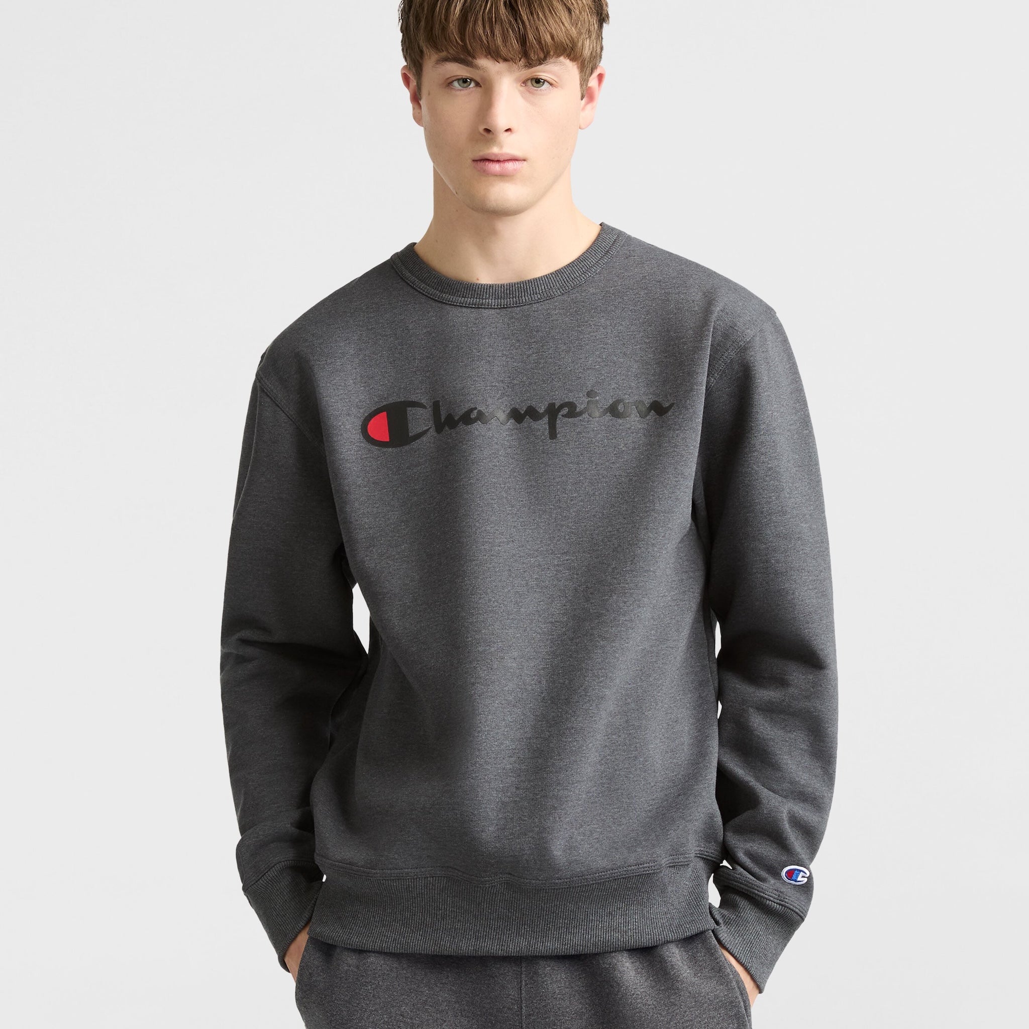 Powerblend Fleece Crewneck Sweatshirt with Classic Script Logo | Champion