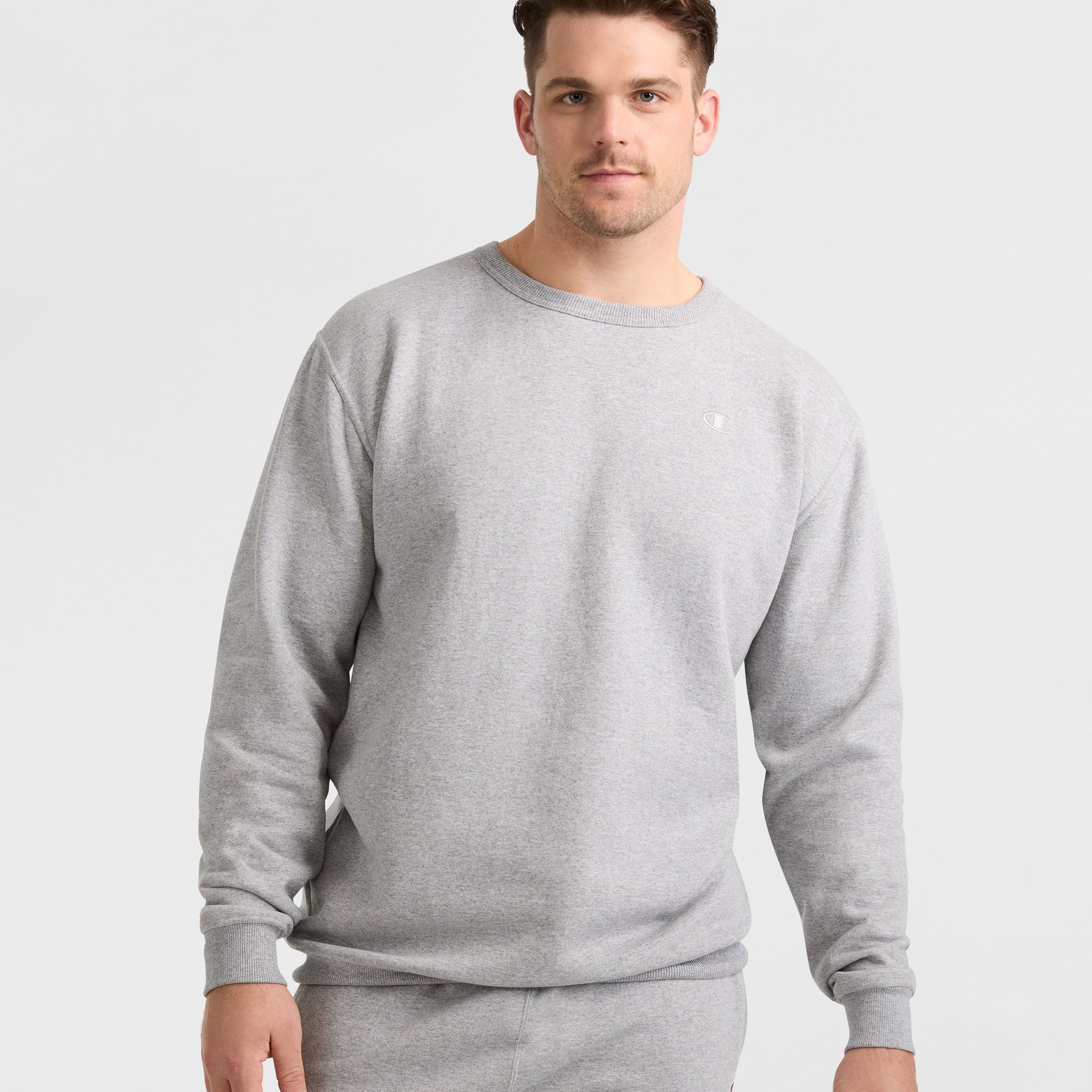 Men's Big & Tall Powerblend Crewneck Sweatshirt with C Logo | Champion