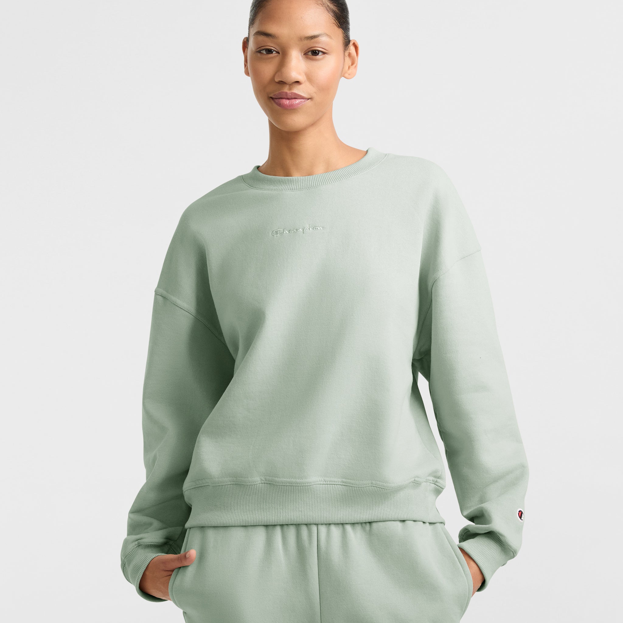 Loose-Fit Fleece Crewneck Sweatshirt for Women | Powerblend
