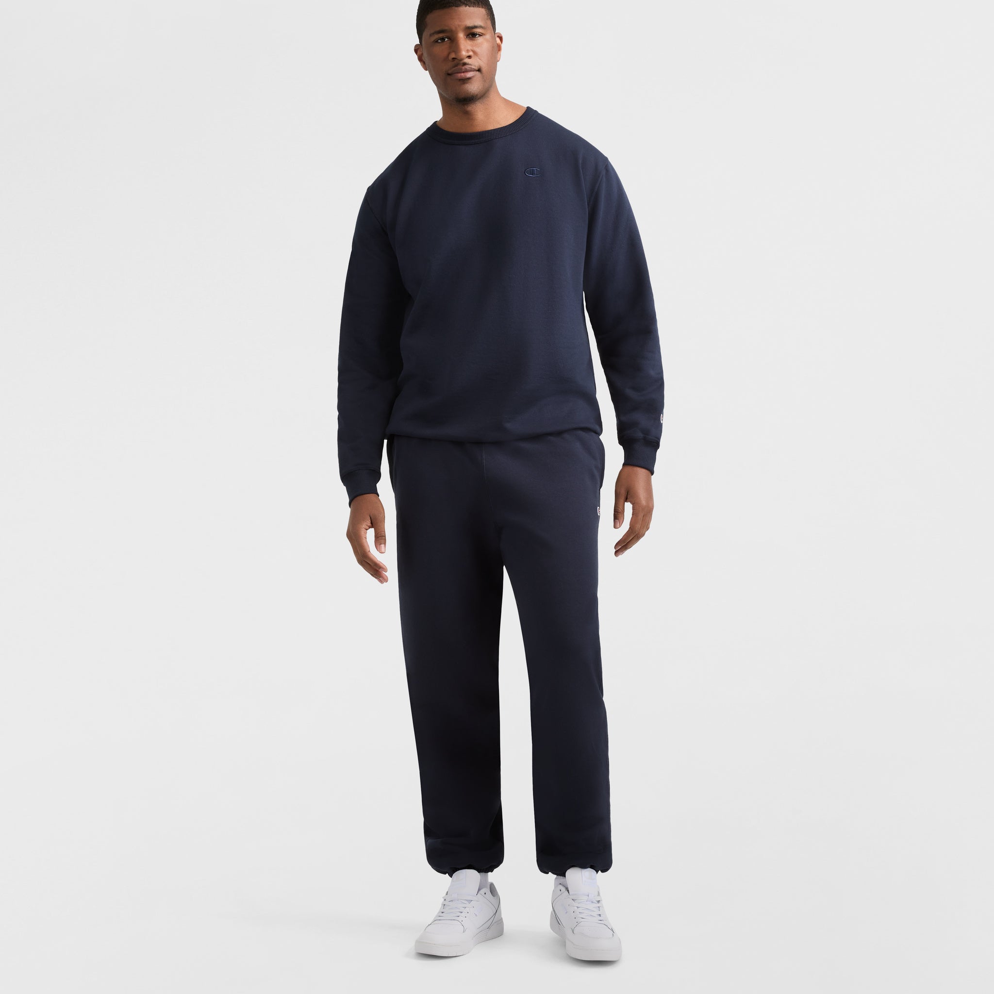 Men's Big & Tall Powerblend Crewneck Sweatshirt with C Logo | Champion
