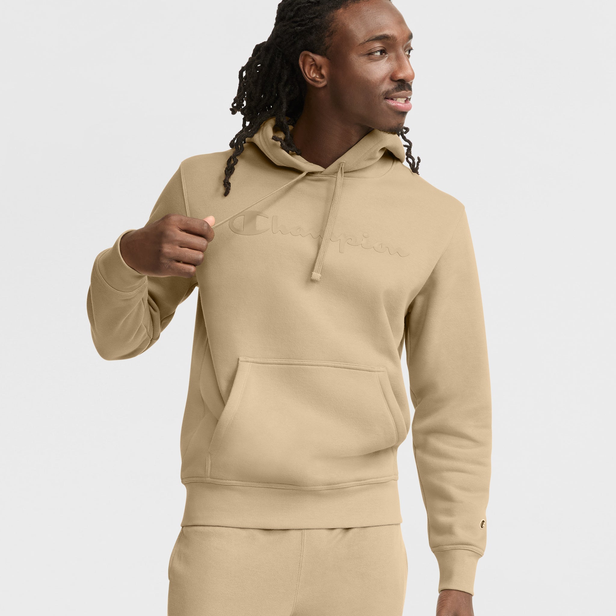 Powerblend Fleece Hoodie for Men with Tonal Logo | Soft & Durable