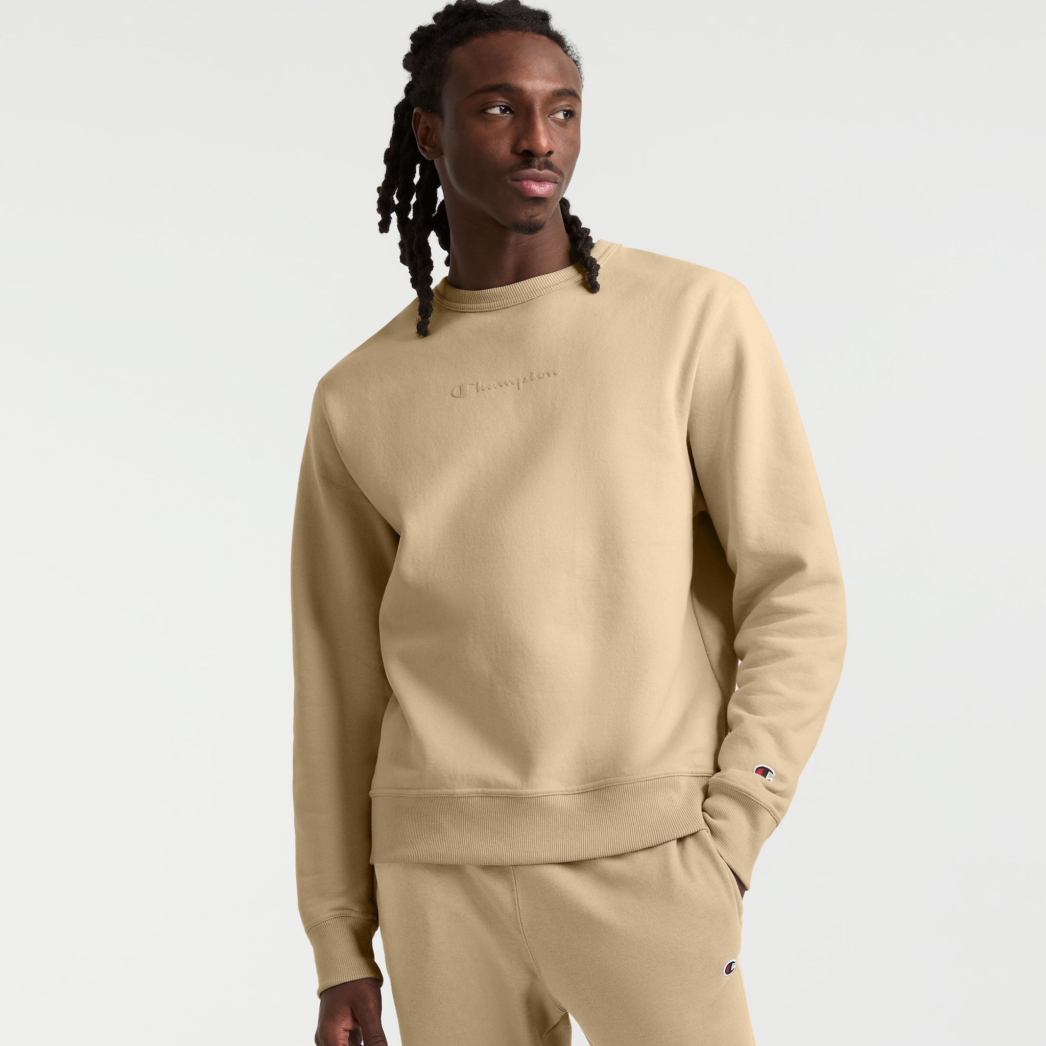 Powerblend Fleece Crewneck Sweatshirt for Men | Tonal Logo
