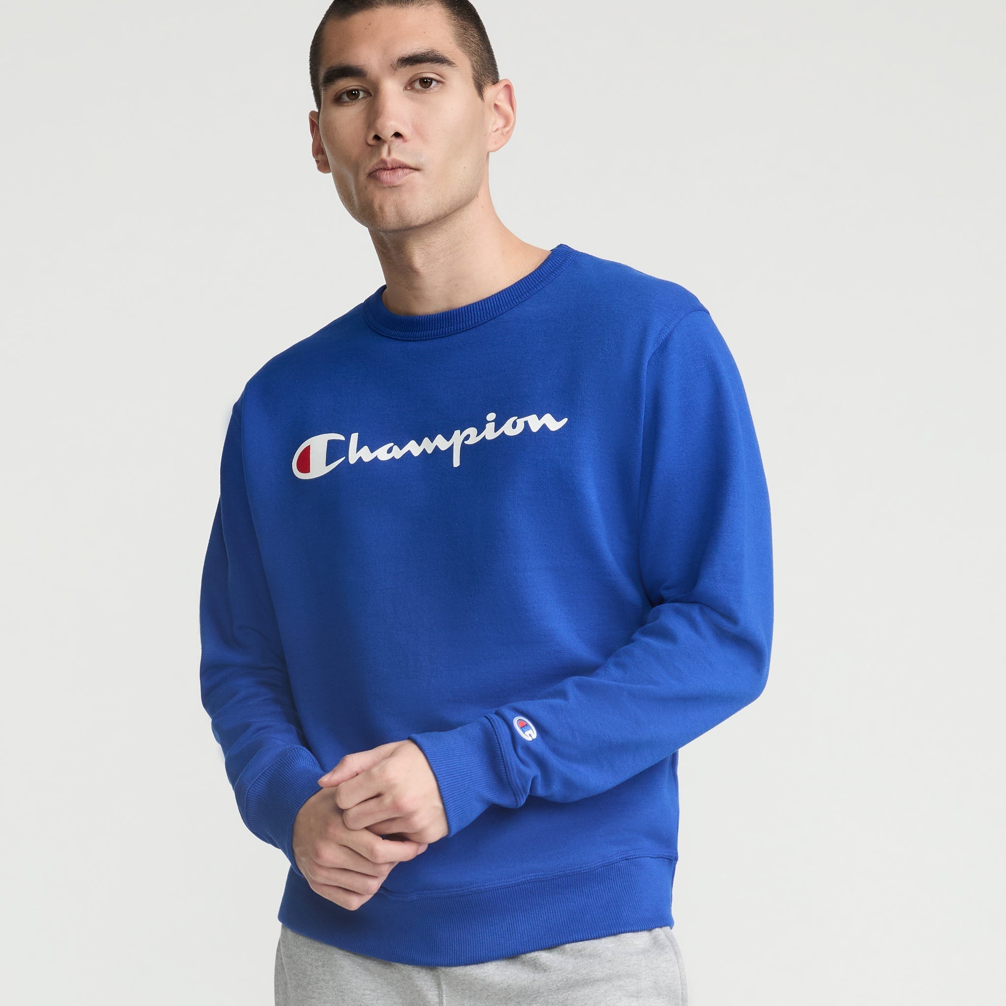 Powerblend Fleece Crewneck Sweatshirt with Classic Script Logo | Champion