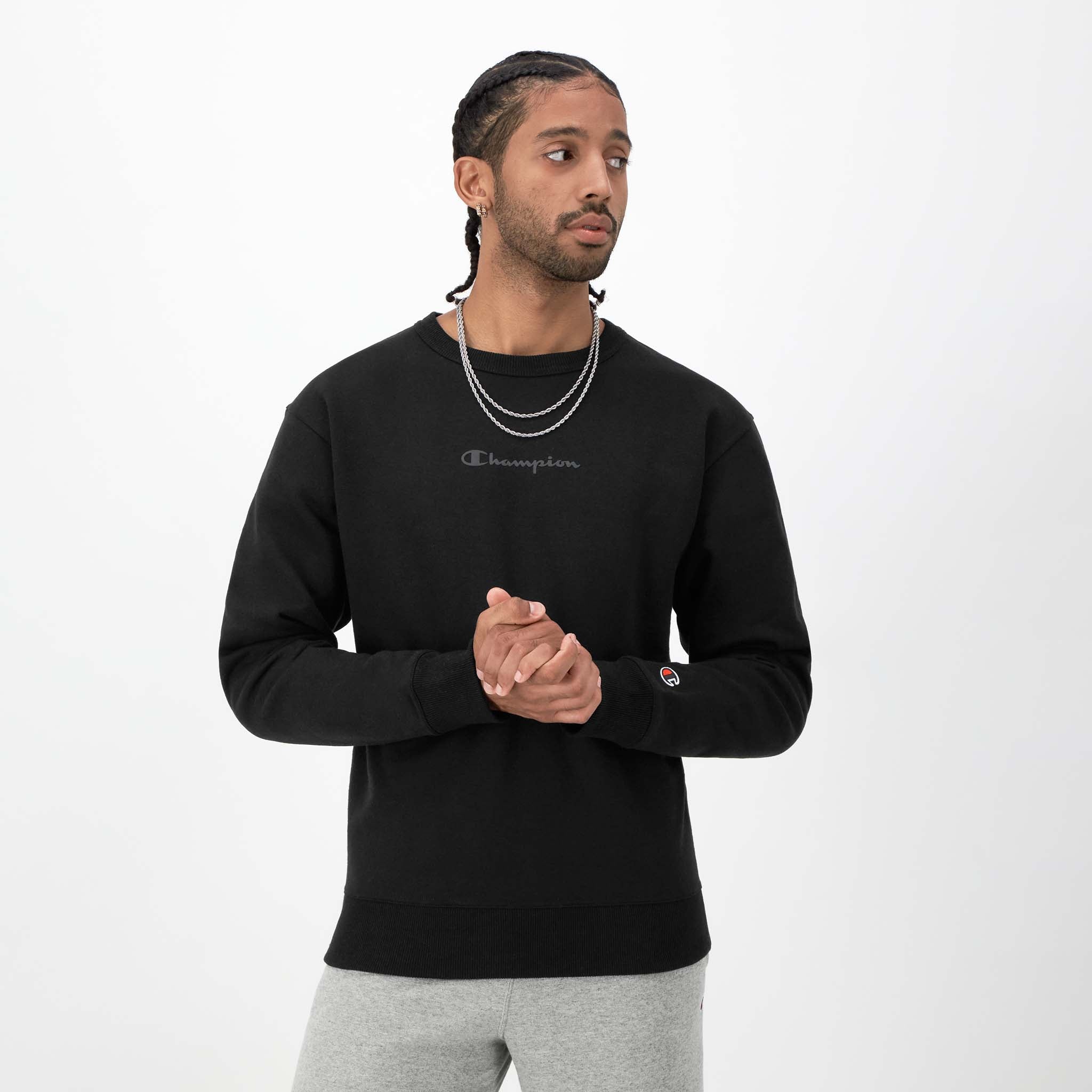 Powerblend Fleece Crewneck Sweatshirt for Men | Tonal Logo