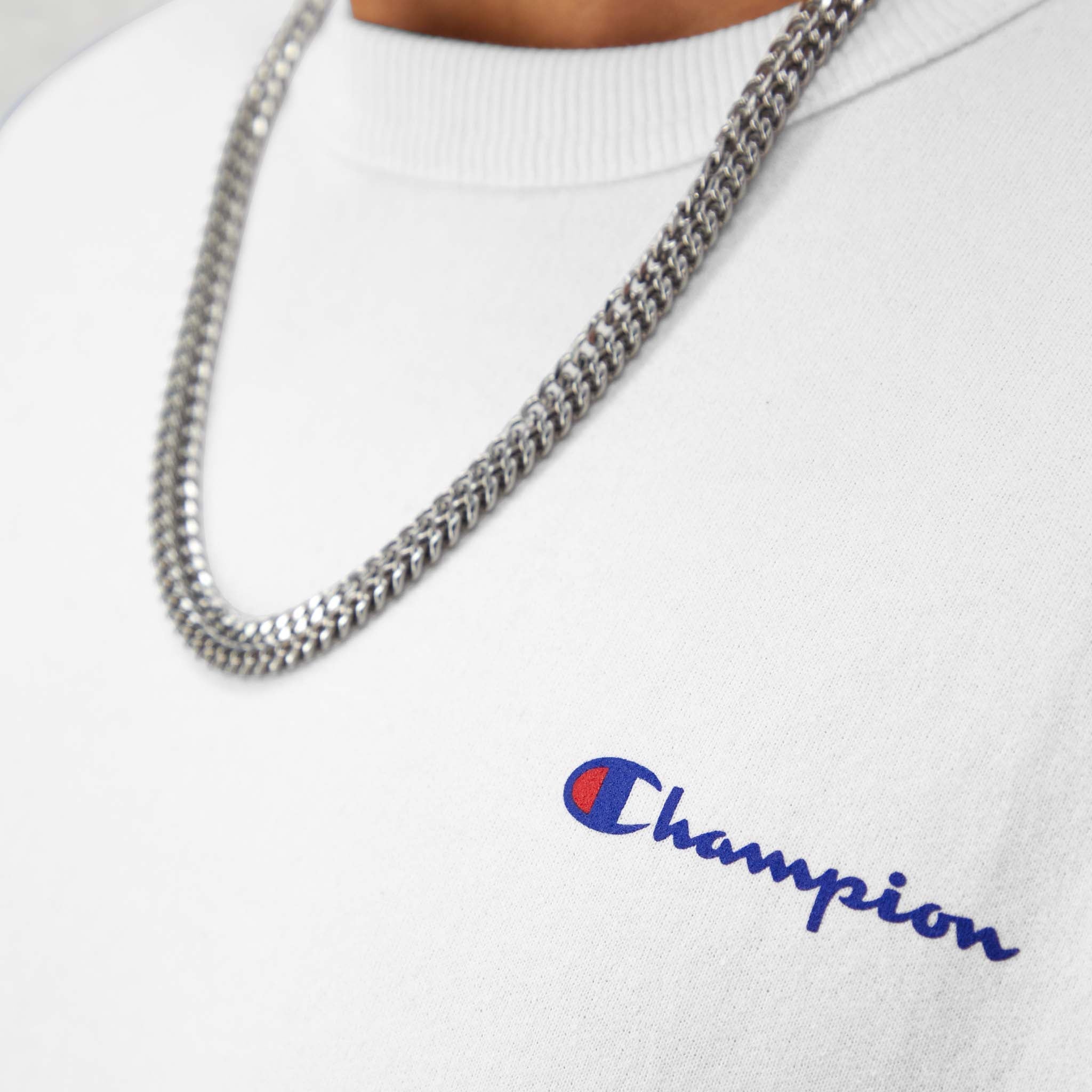 Powerblend Fleece Crewneck Sweatshirt with Left Script Logo | Champion