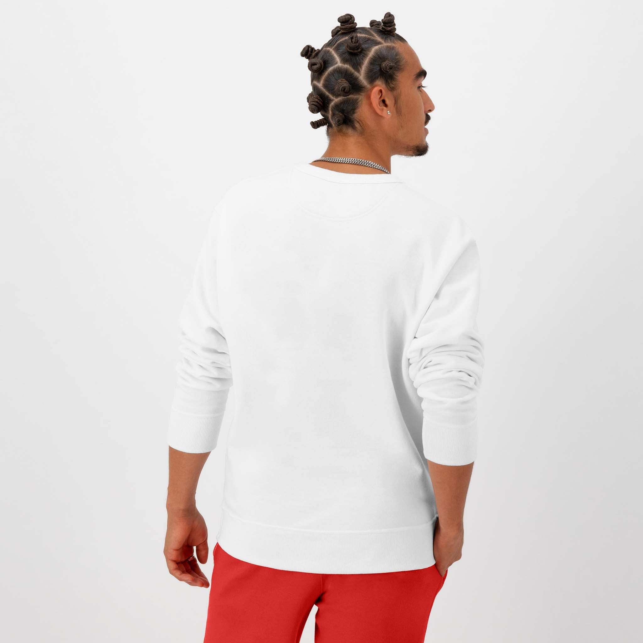 Powerblend Fleece Crewneck Sweatshirt with Left Script Logo | Champion