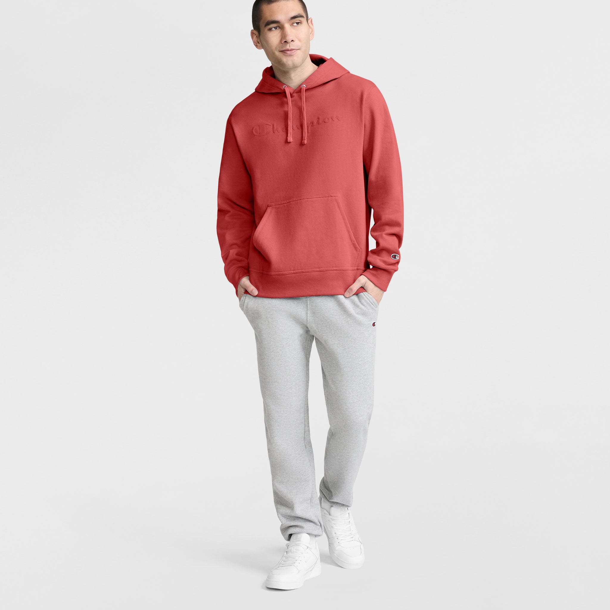Powerblend Fleece Hoodie for Men with Tonal Logo | Soft & Durable