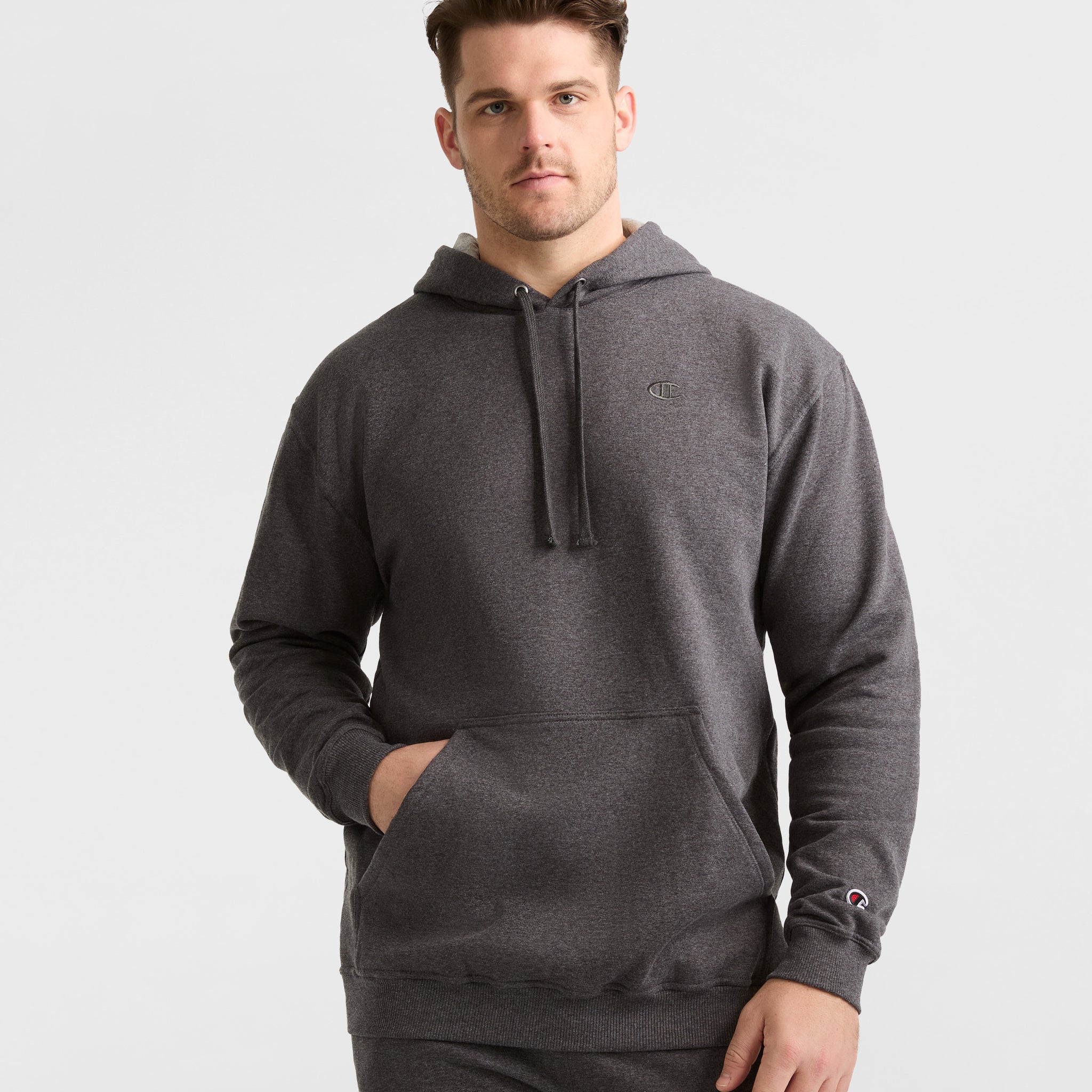 Men's Big & Tall Powerblend Hoodie with C Logo | Classic Comfort