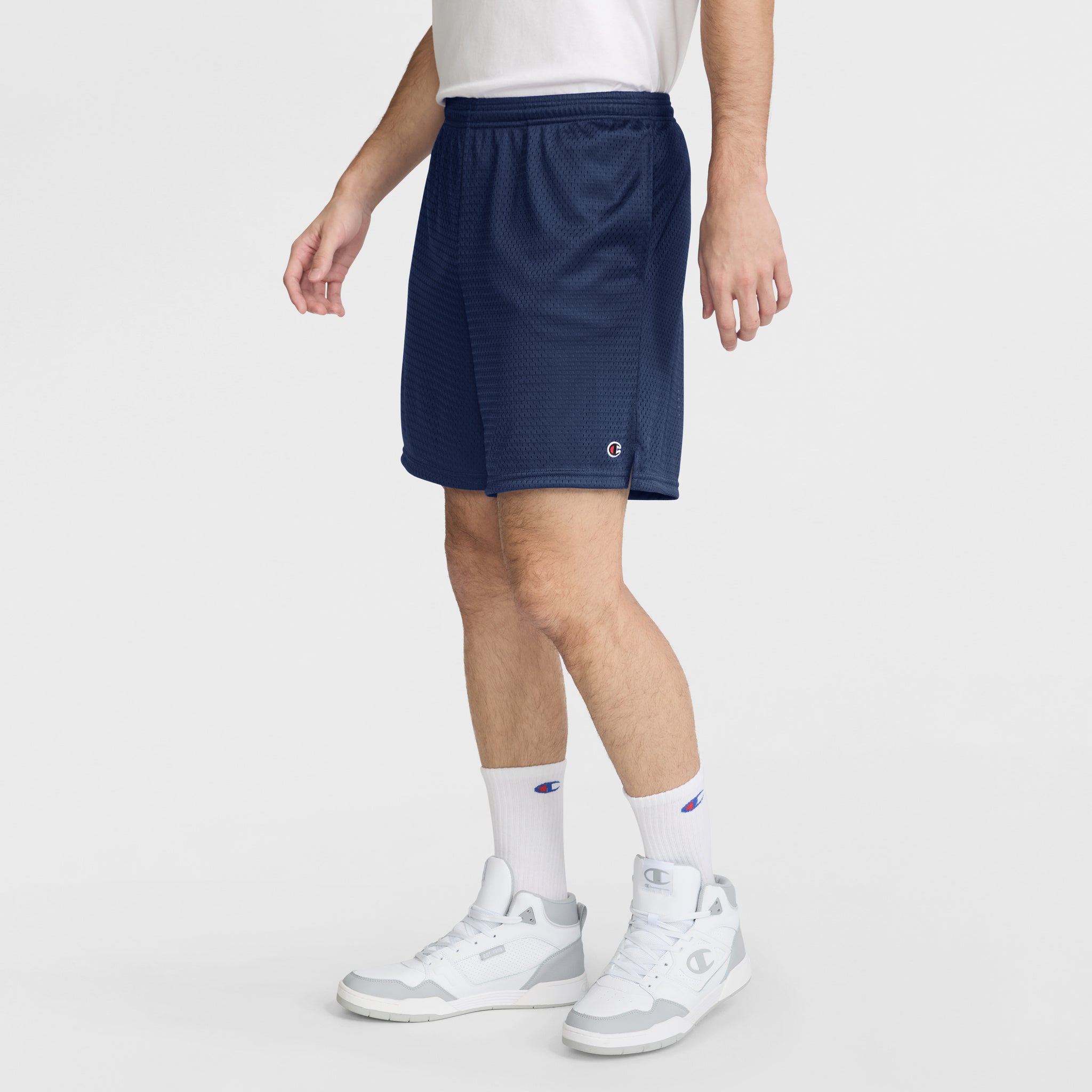 Men's 7\" Mesh Shorts with Elastic Waist & Side Pockets | Champion