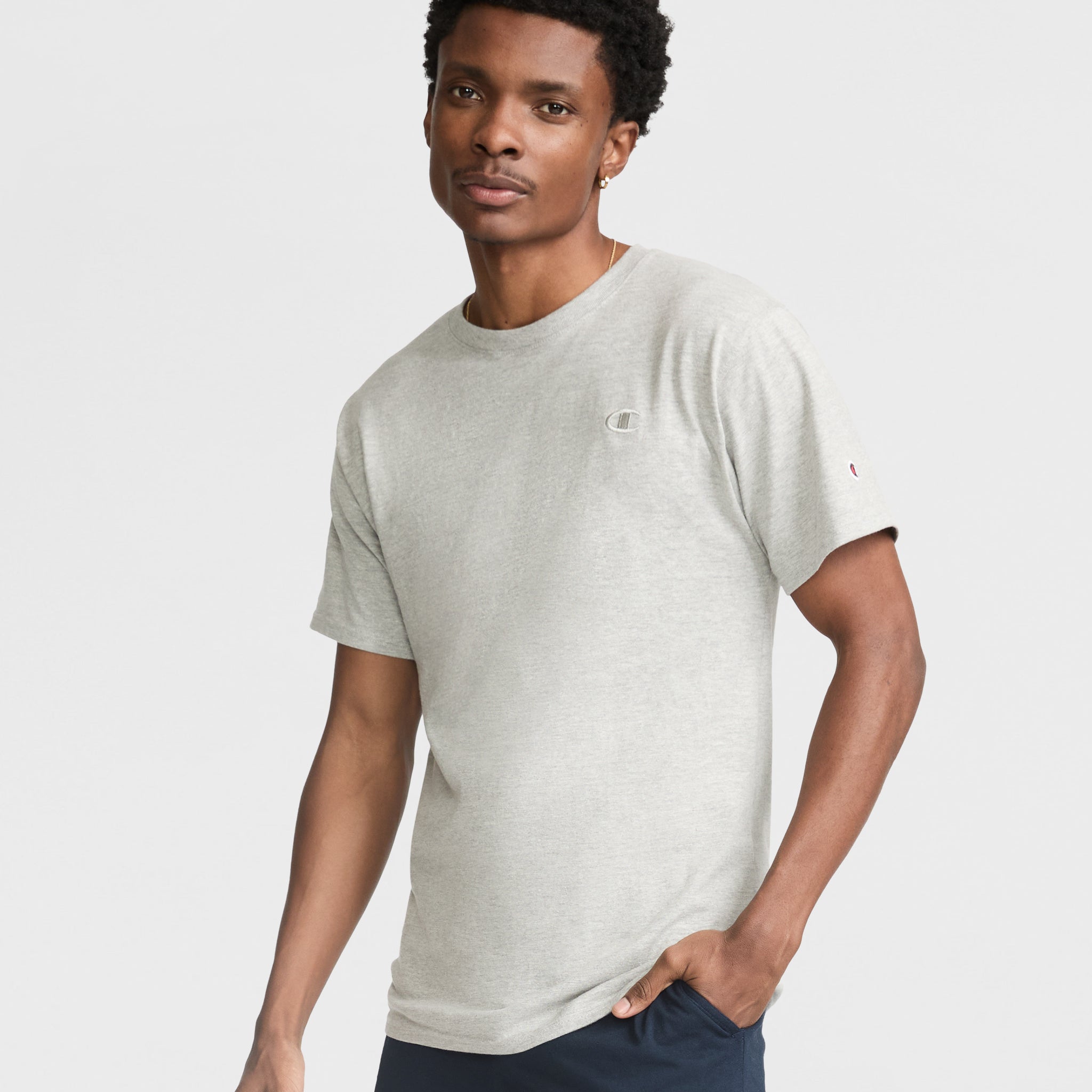 Classic Cotton Men's T-Shirt with C Logo | Standard Fit Crewneck