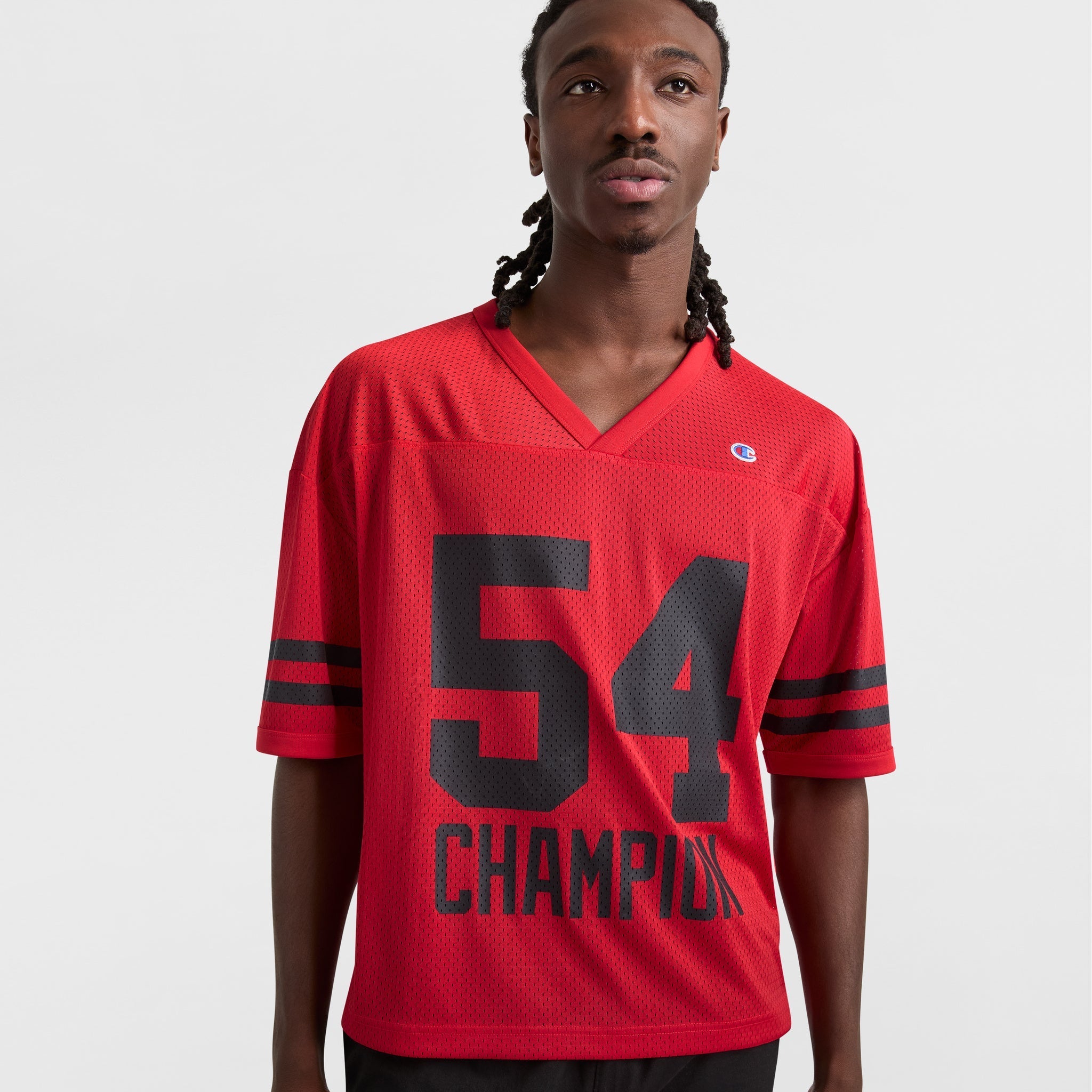 Men's Mesh Football Tee with V-Neck & Team Numbers | Game-Day Classic