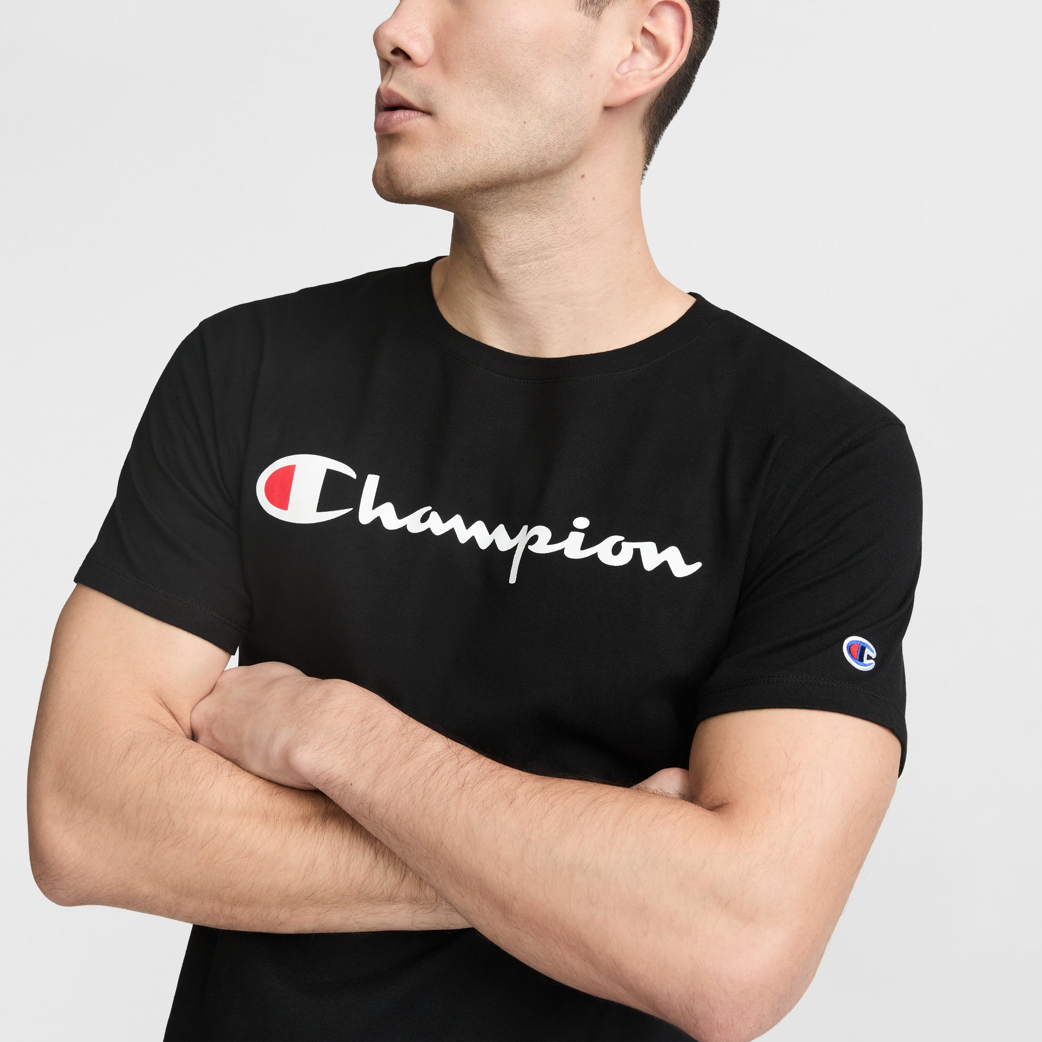 Classic Cotton T-Shirt with Script Logo | Champion