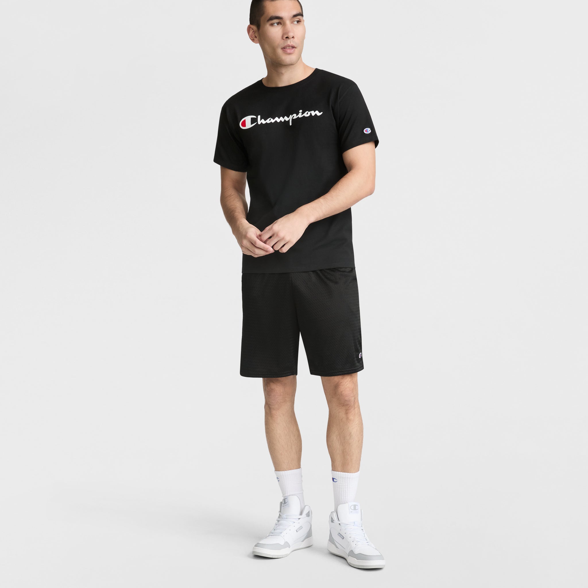 Classic Cotton T-Shirt with Script Logo | Champion