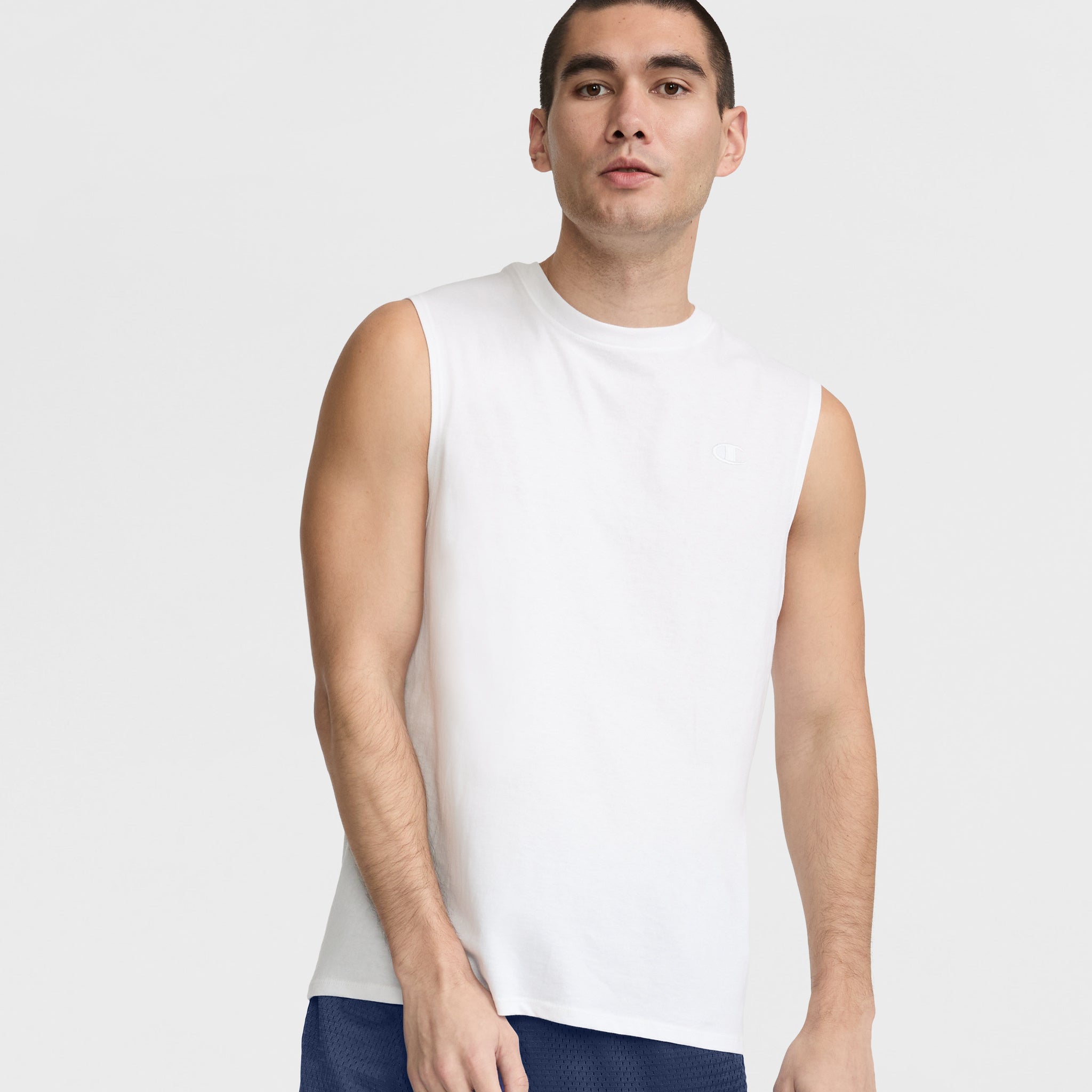 Men's Cotton Muscle Tank with C Logo | Sport-to-Street Tee