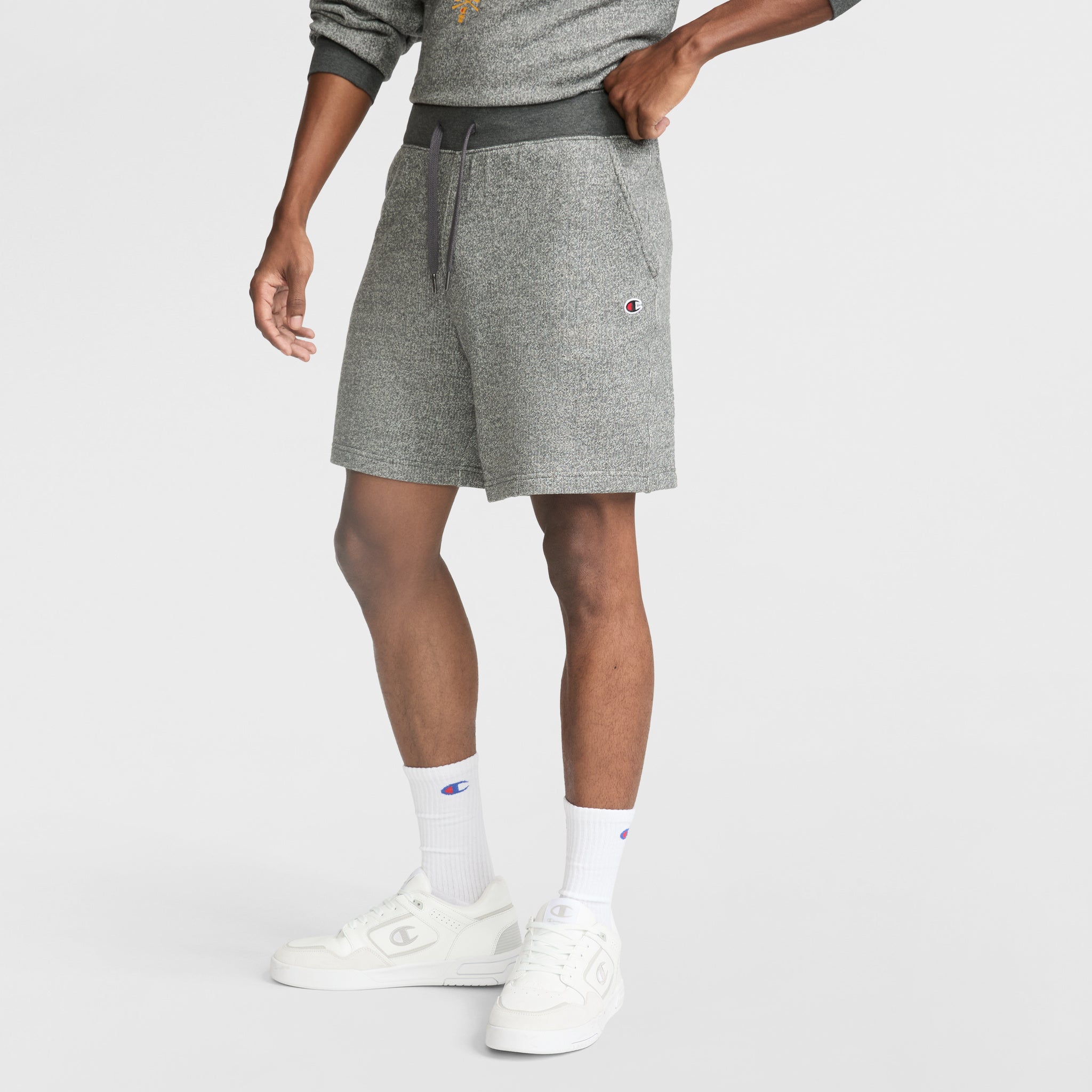 Men's 7" Fleece Sweat Shorts with C Logo | Cotton Blend & Elastic Waist