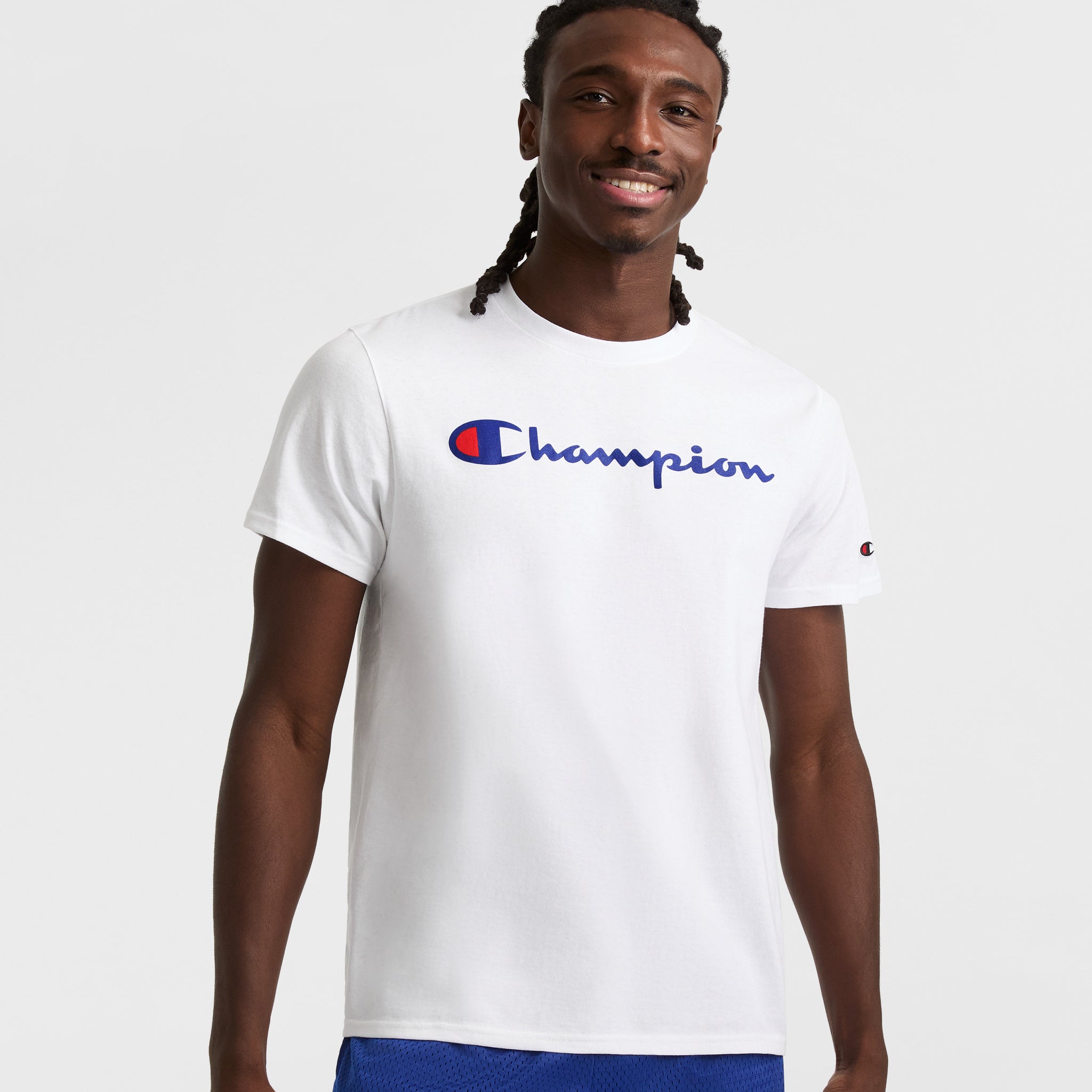 Classic Cotton T-Shirt with Script Logo | Champion