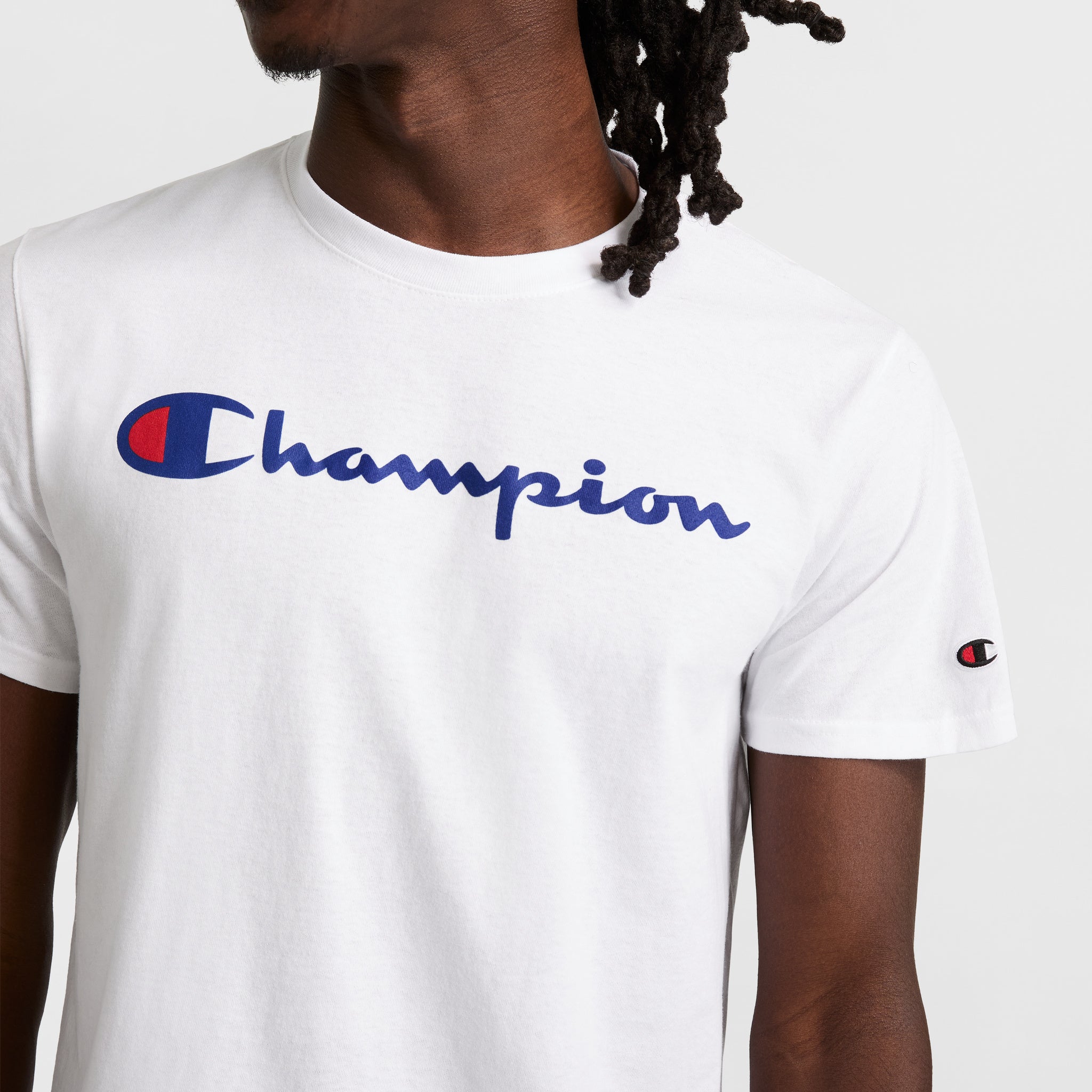 Classic Cotton T-Shirt with Script Logo | Champion