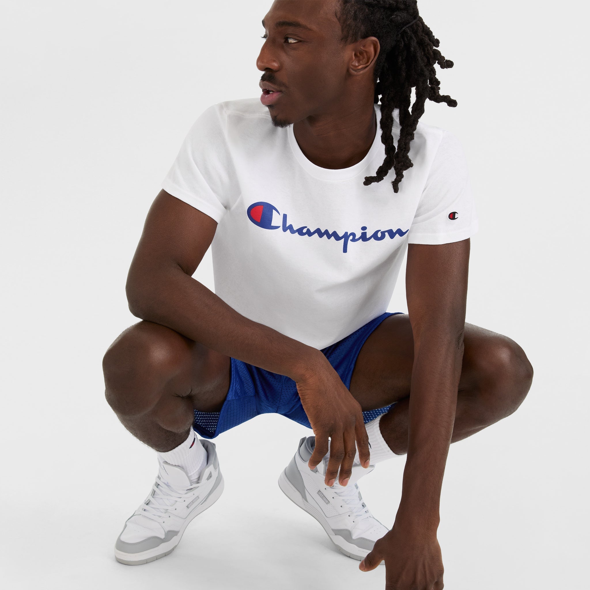 Classic Cotton T-Shirt with Script Logo | Champion