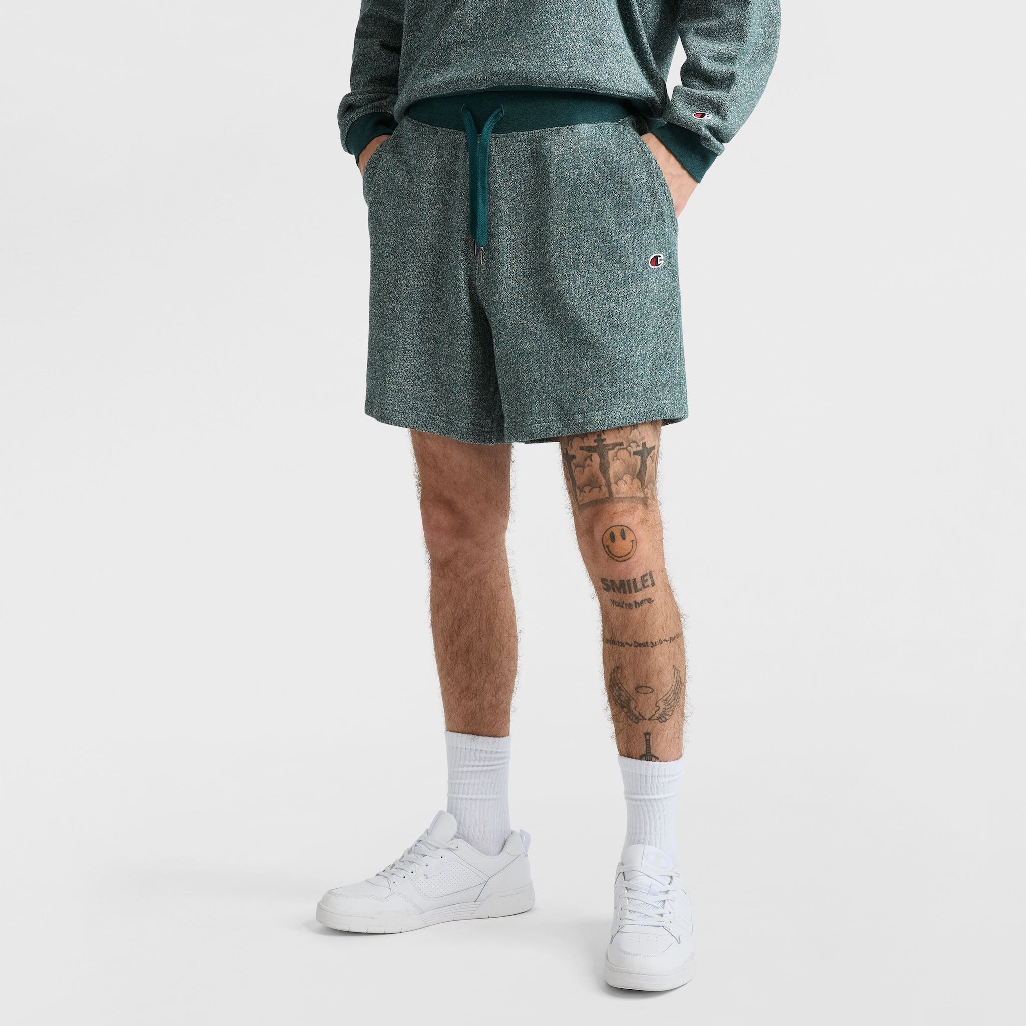 Men's 7" Fleece Sweat Shorts with C Logo | Cotton Blend & Elastic Waist