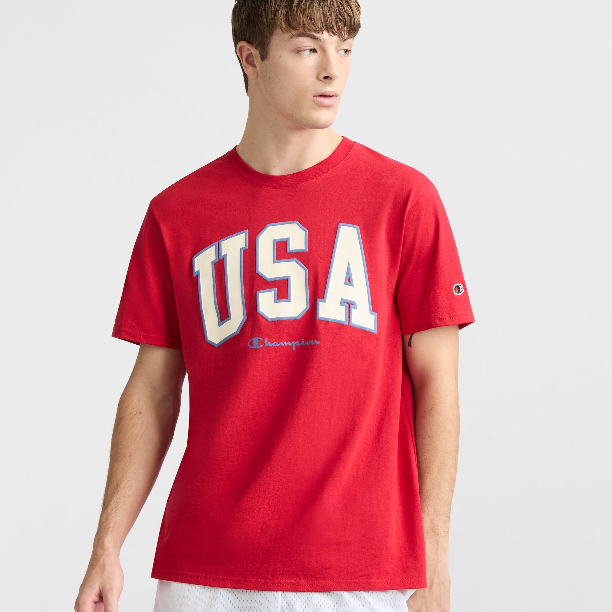 Classic USA Block Logo T-Shirt for Men | Champion