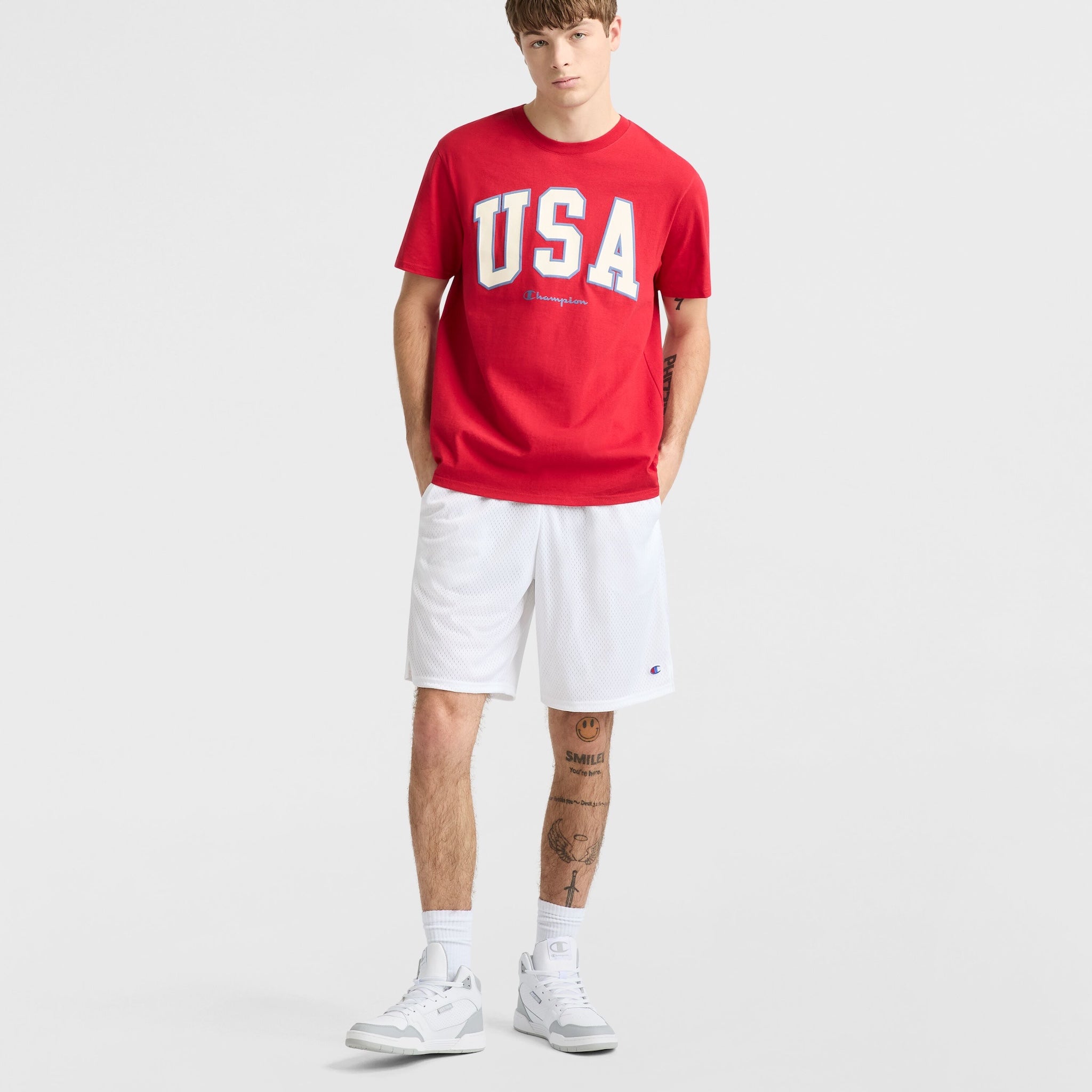 Classic USA Block Logo T-Shirt for Men | Champion