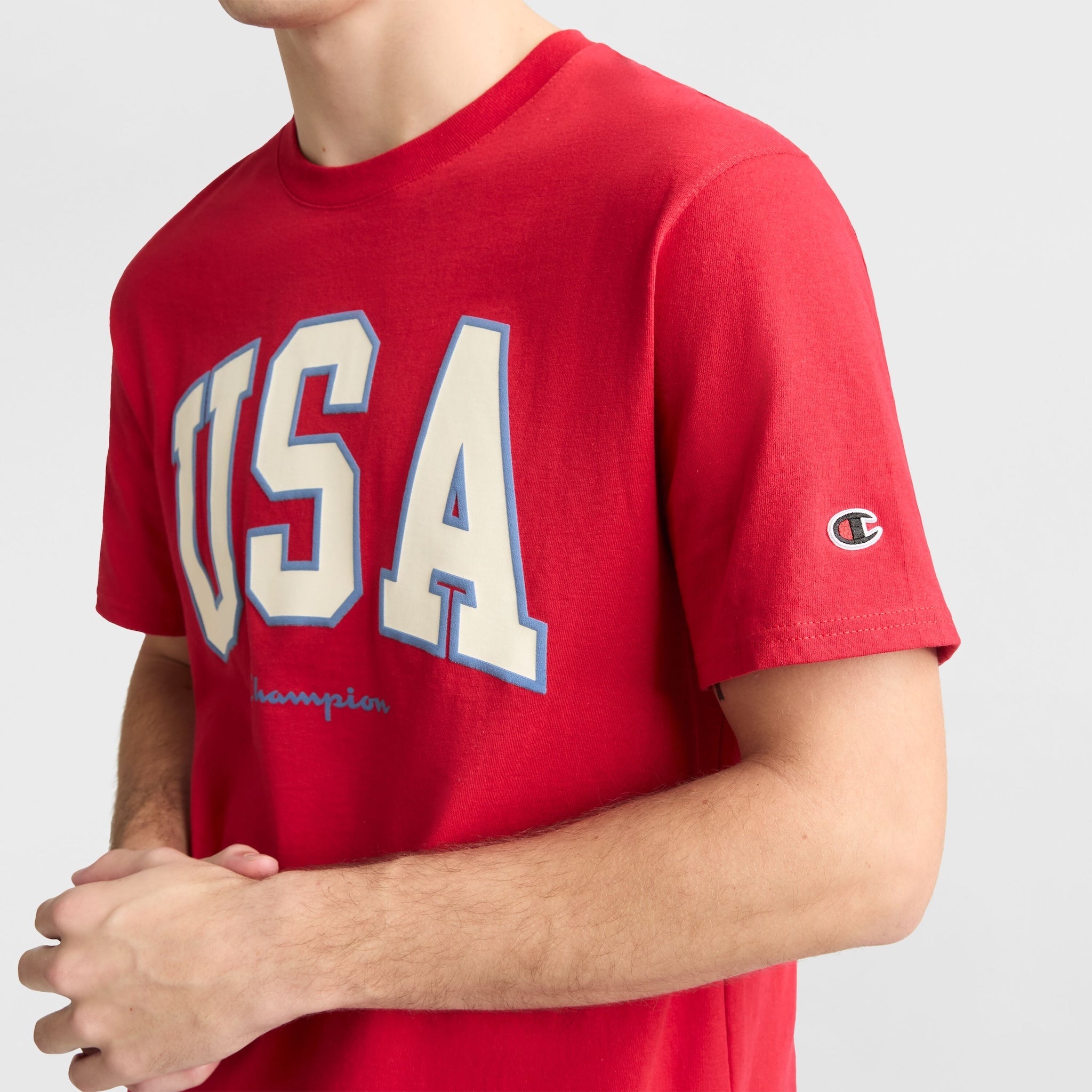 Classic USA Block Logo T-Shirt for Men | Champion