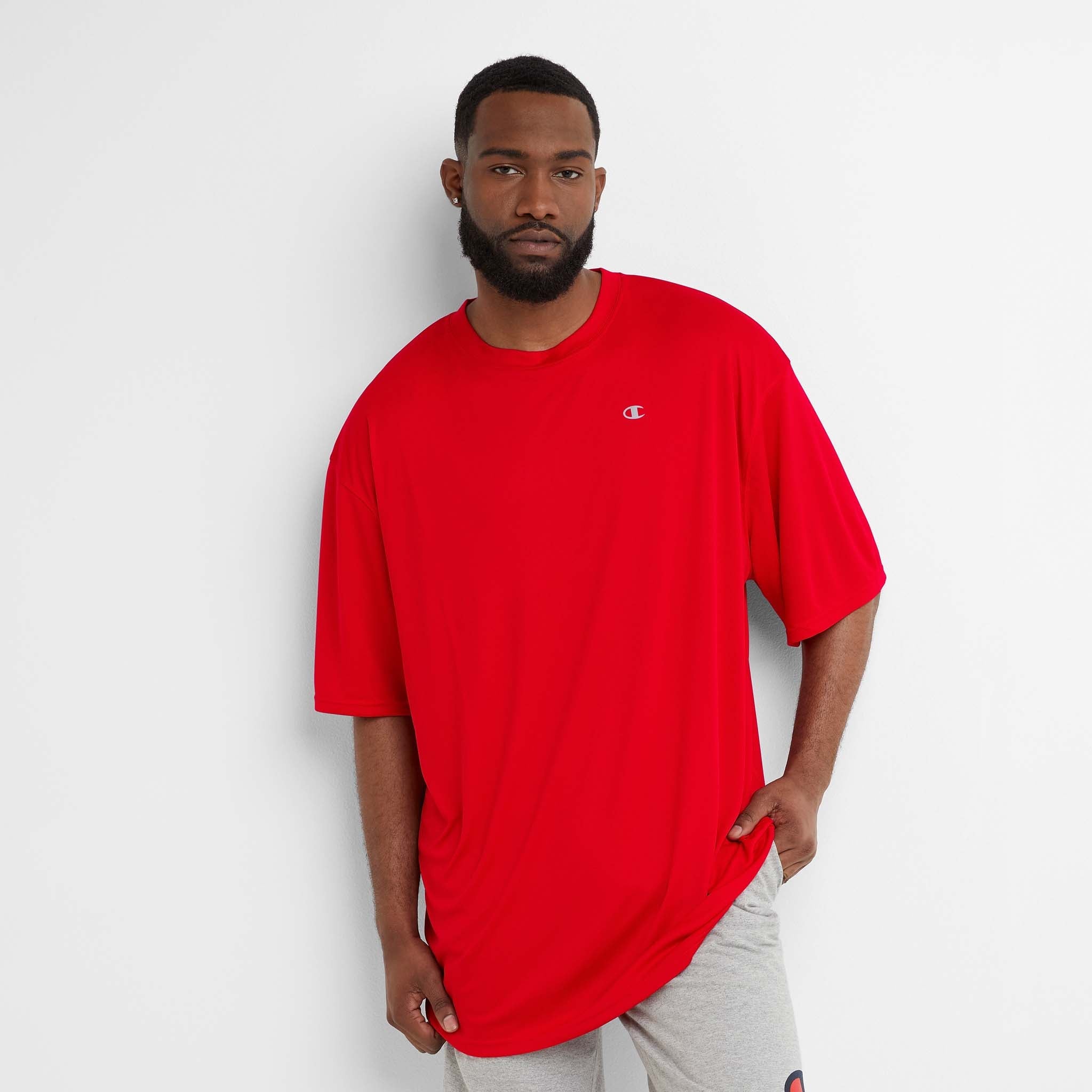 Reflective Logo Moisture-Wicking Sport T-Shirt for Men | Big & Tall