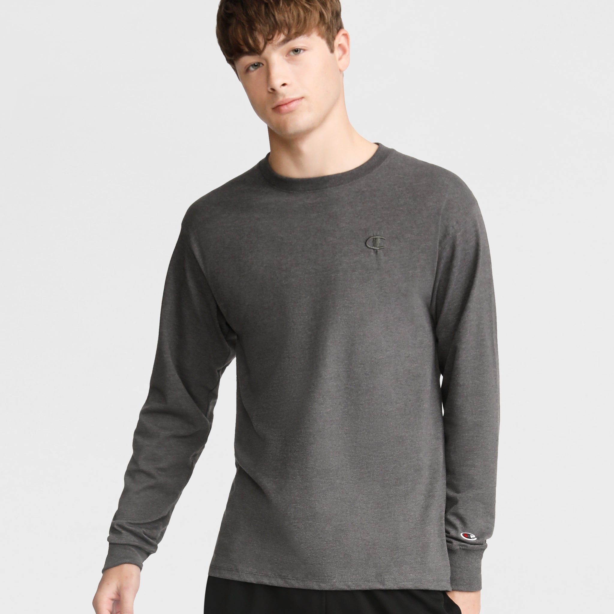 Classic Long Sleeve T-Shirt with Embroidered Logo | Champion
