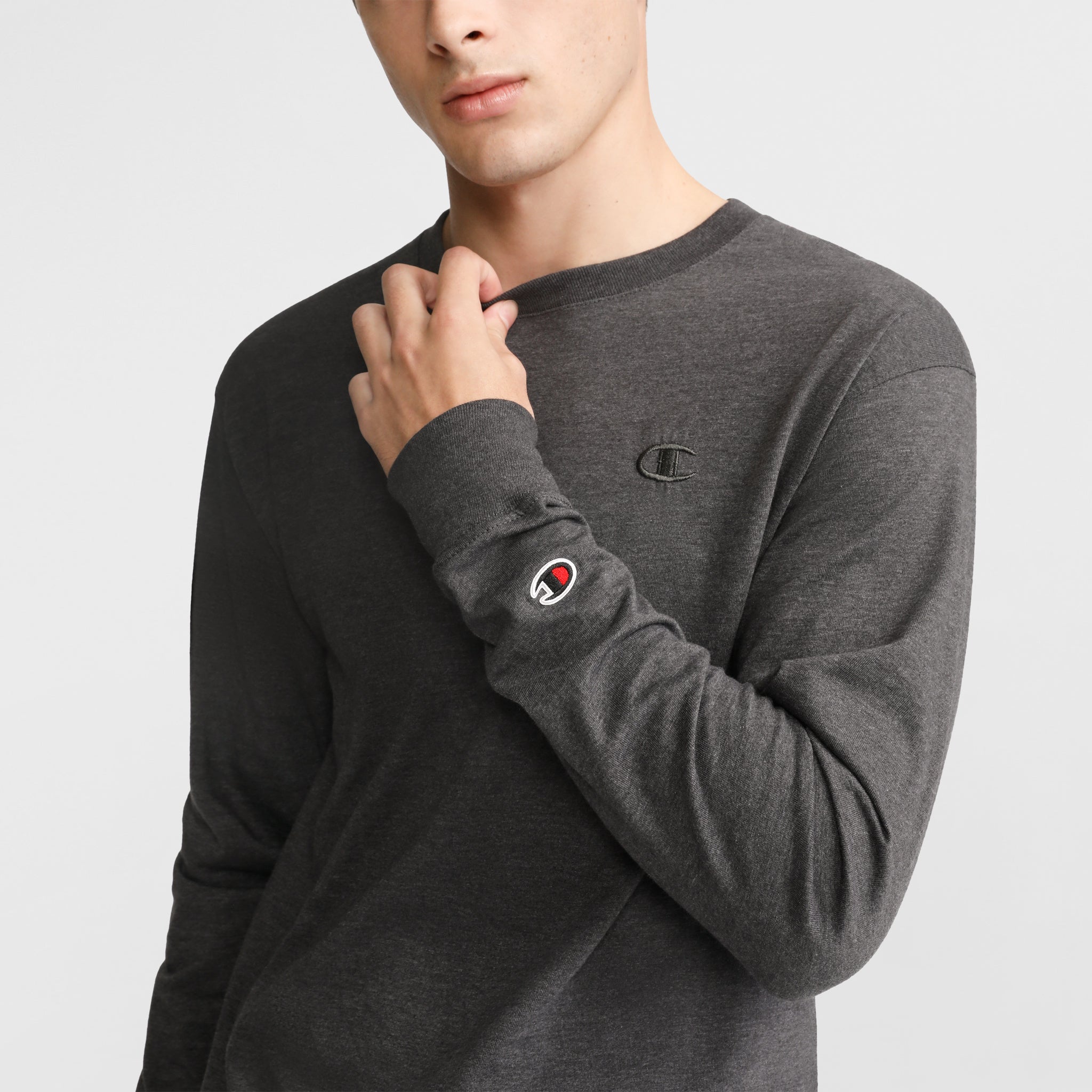 Classic Long Sleeve T-Shirt with Embroidered Logo | Champion