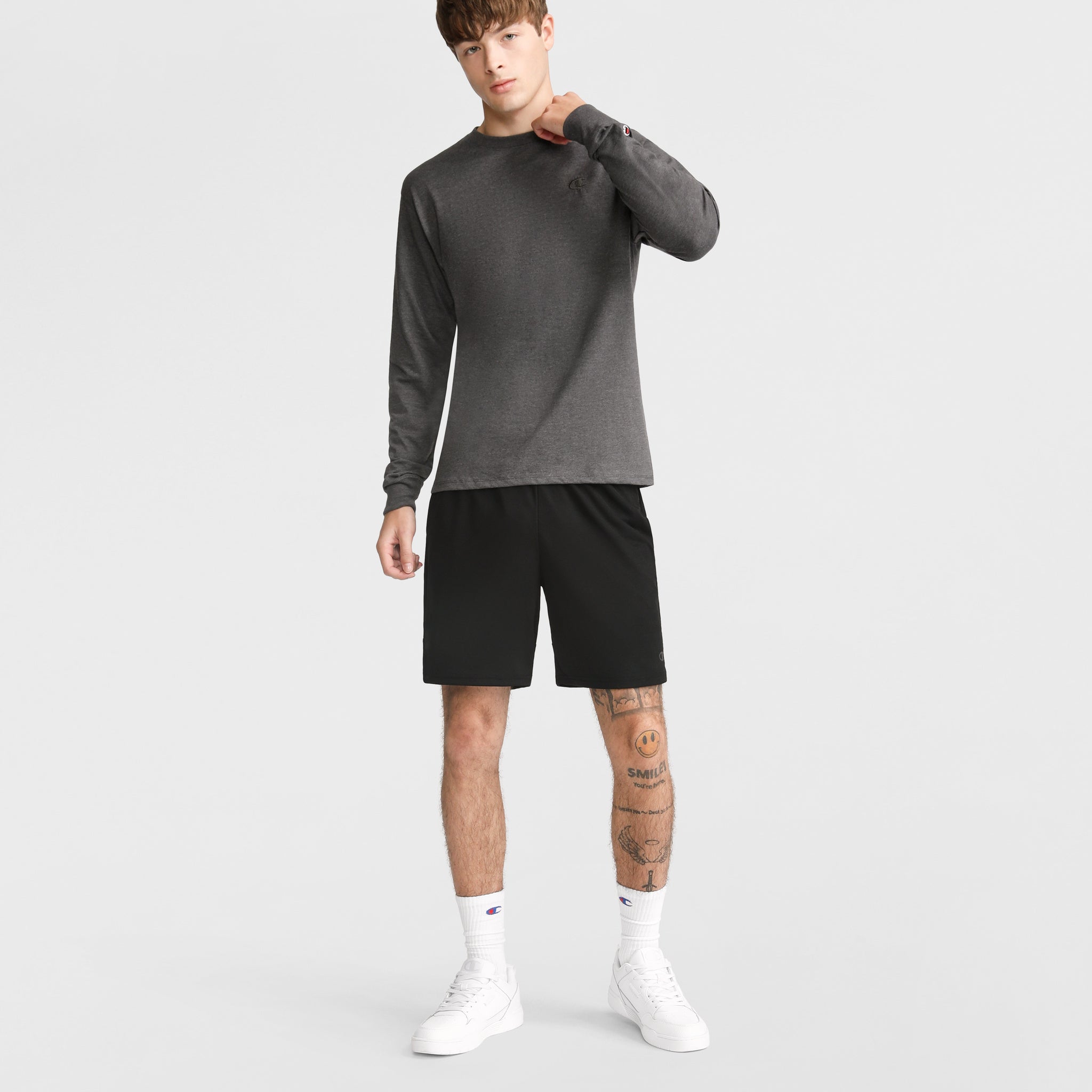 Classic Long Sleeve T-Shirt with Embroidered Logo | Champion