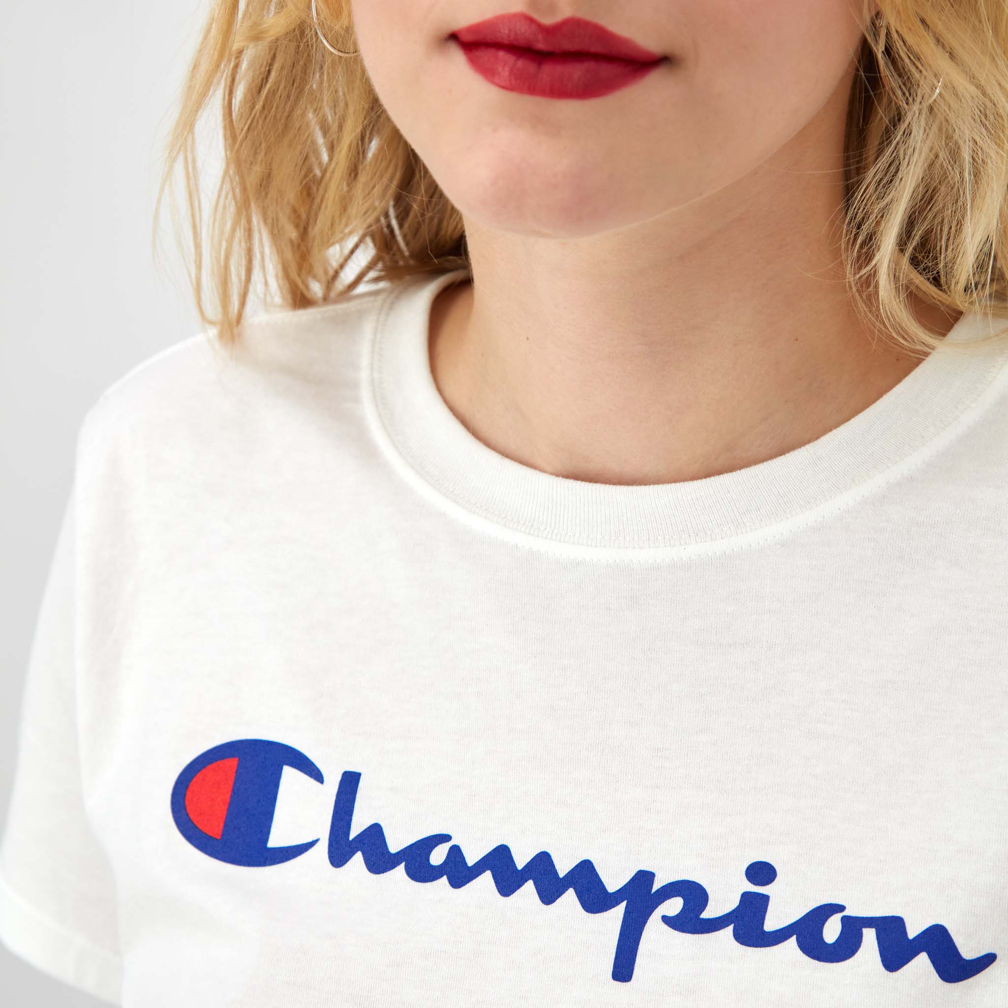 Classic Cotton Crewneck T-Shirt with Script Logo | Champion