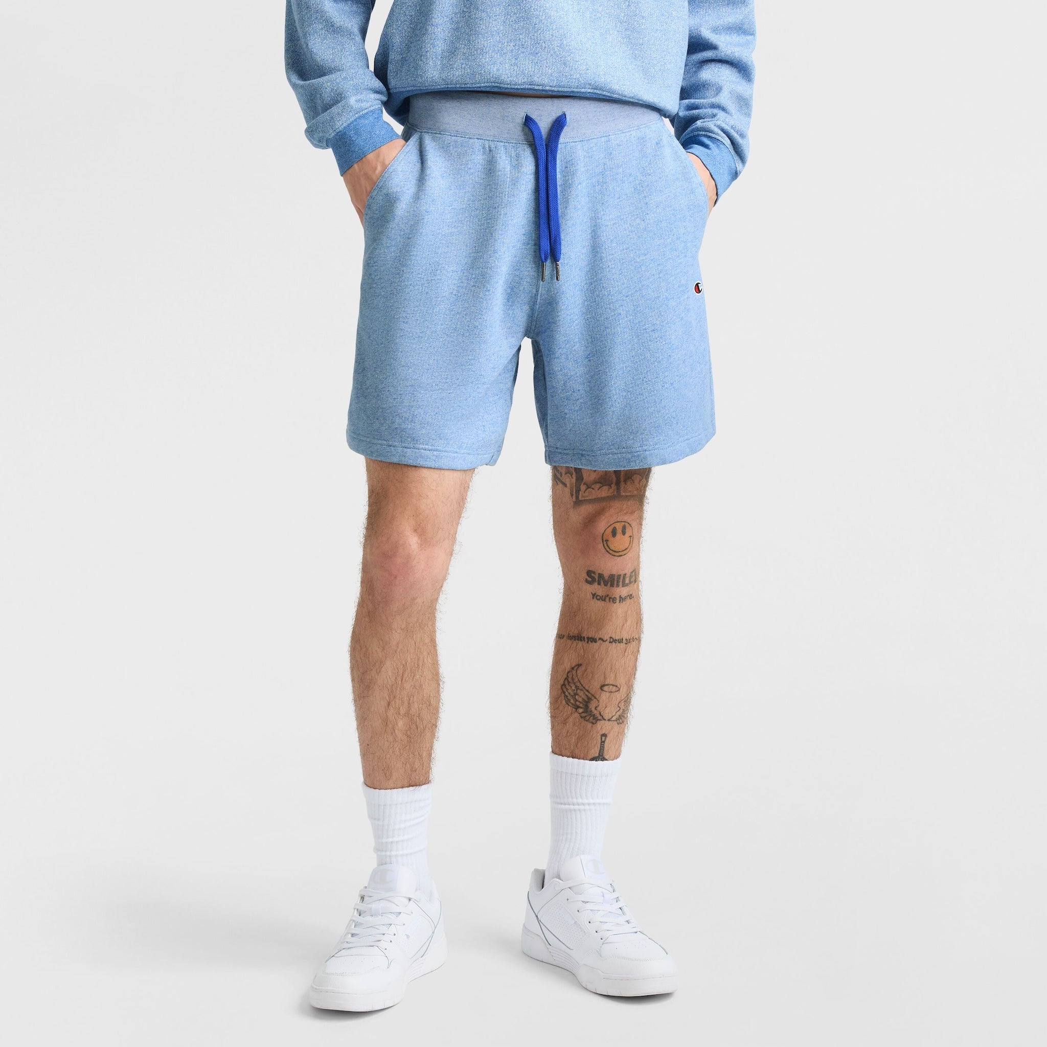 Men's 7" Fleece Sweat Shorts with C Logo | Cotton Blend & Elastic Waist