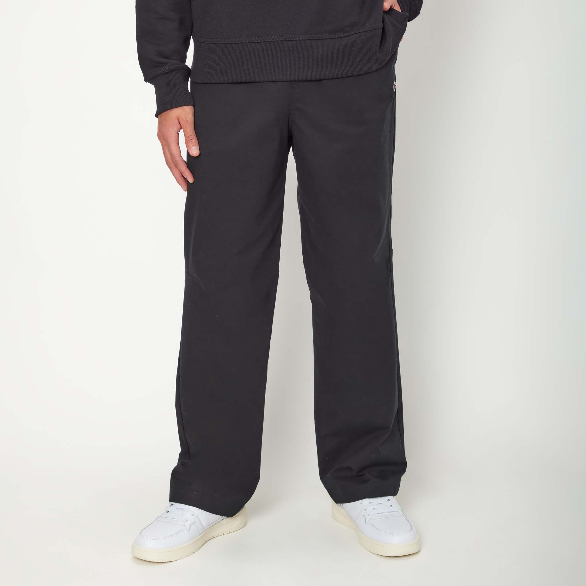 Men's Twill Pants with Elastic Waist & Pockets | C-Patch Design