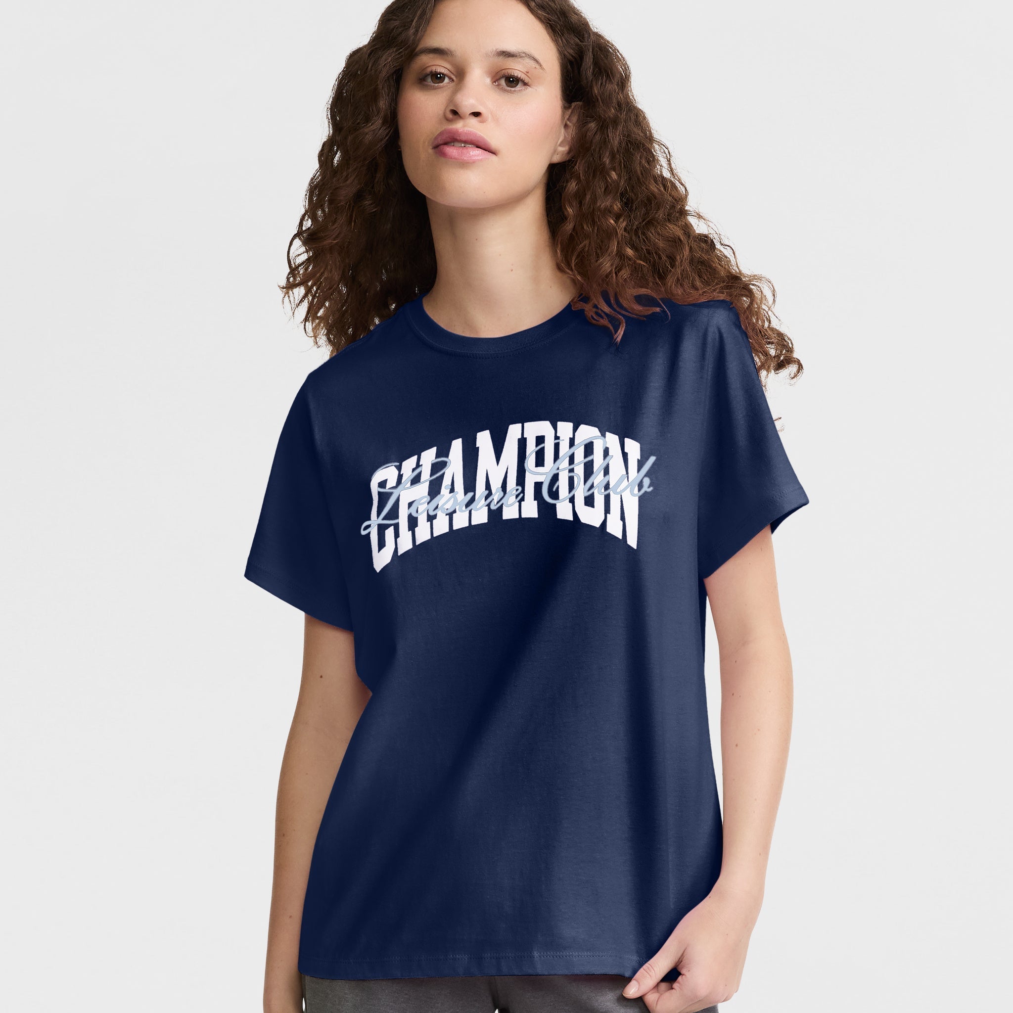 Classic Champion Graphic T-Shirt for Women | Leisure Club
