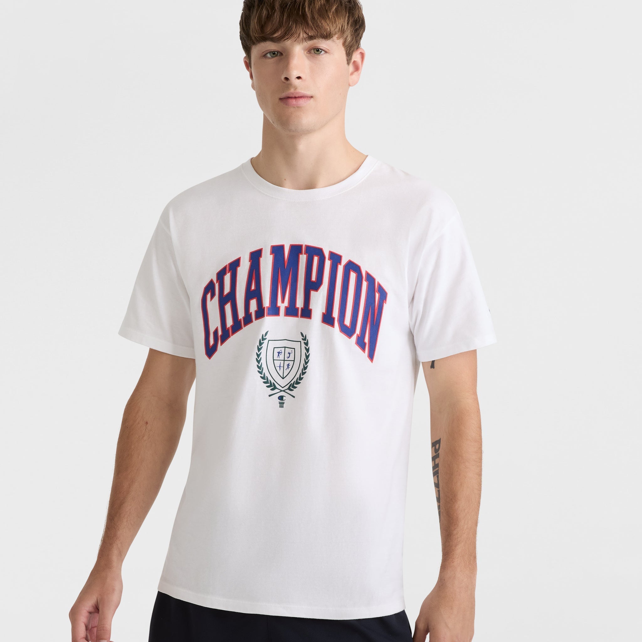 Classic Graphic T-Shirt with Collegiate Seal | Champion Style