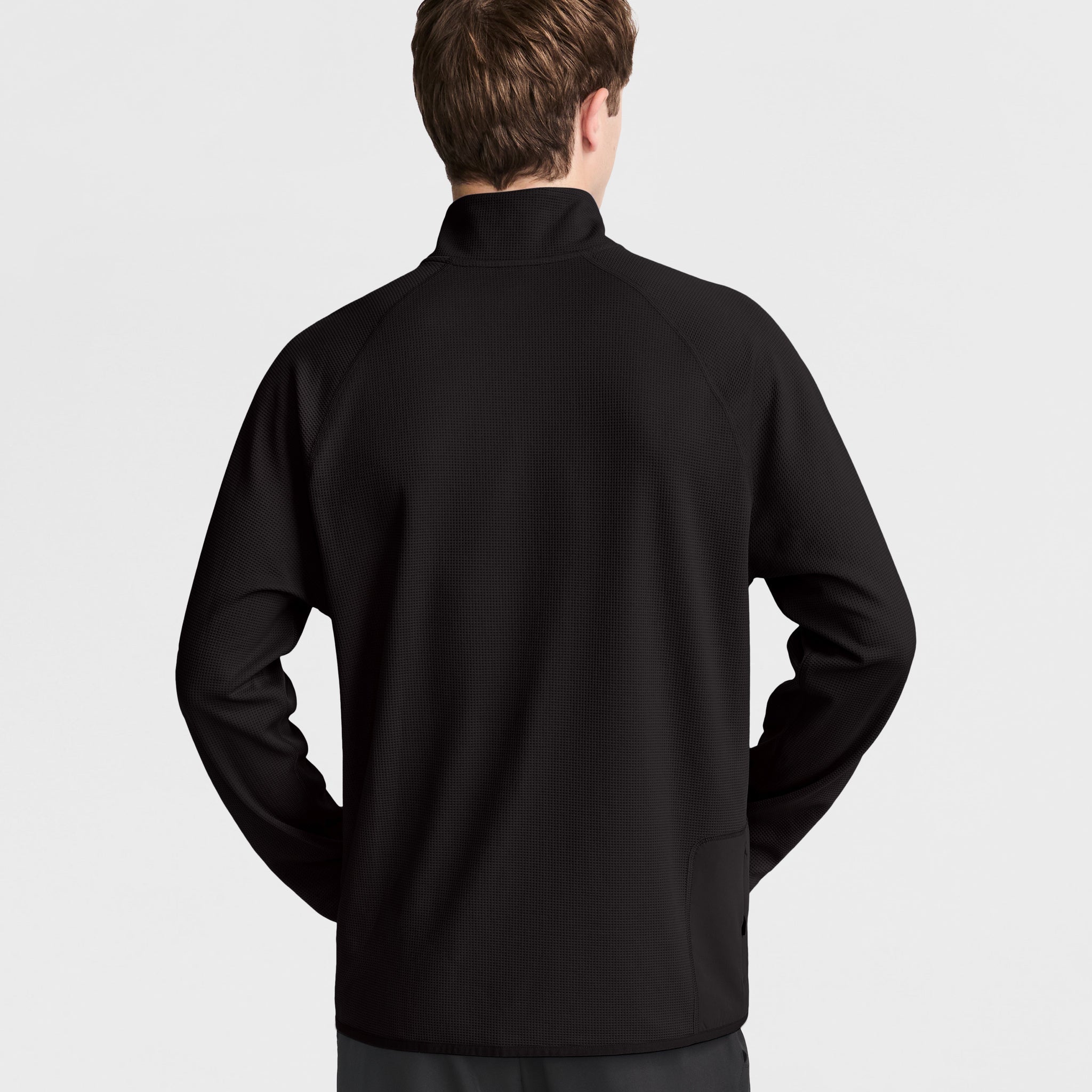 Men's 1/4 Zip Waffle Knit Pullover with Reflective Logo | C-VPR Sport